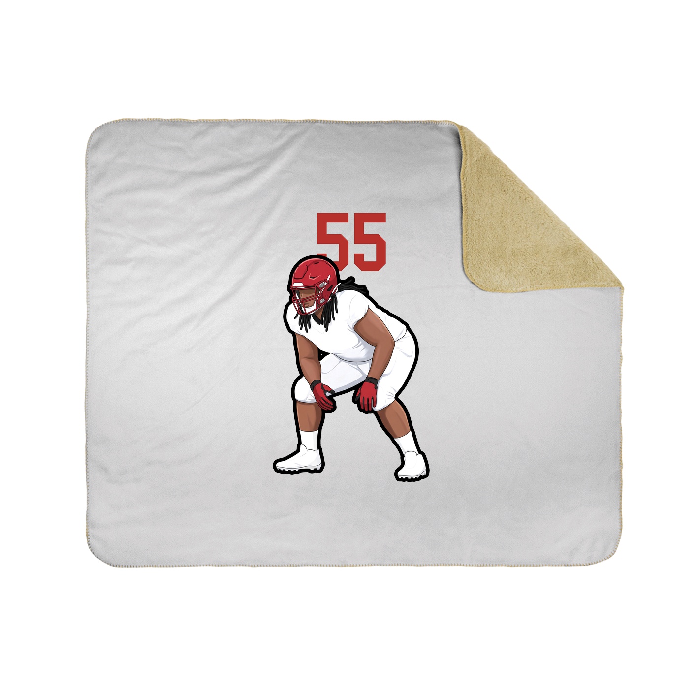 Throw Blanket — Number Top in White