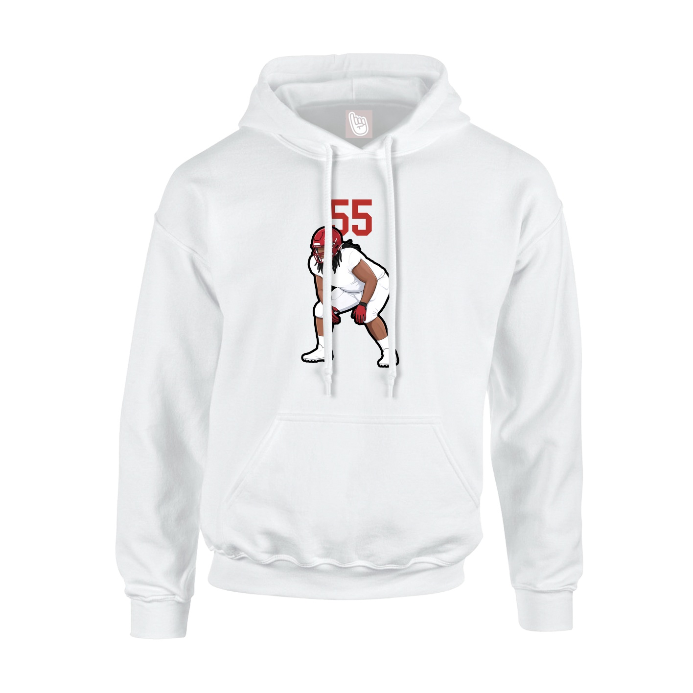 Hoodie — Number Top in White
