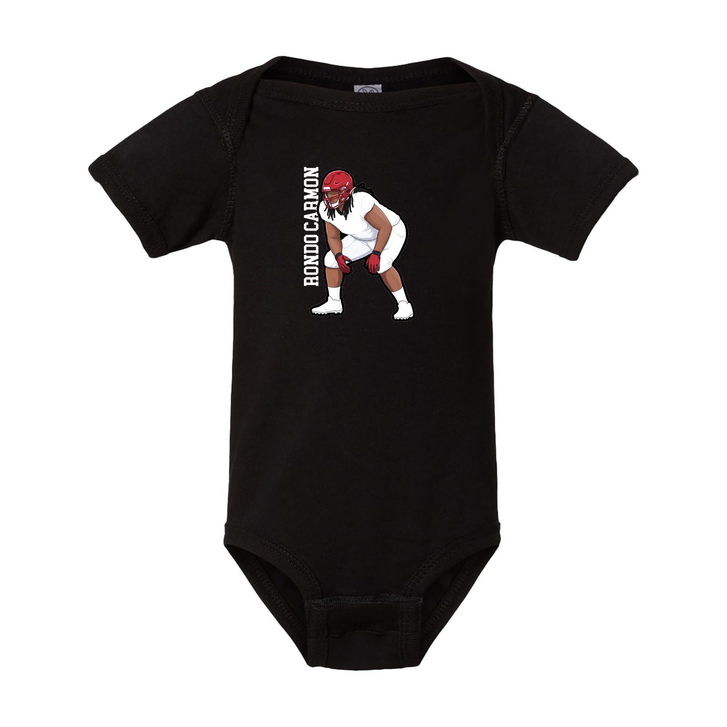 Baby Onesie — Name Vertical in Black