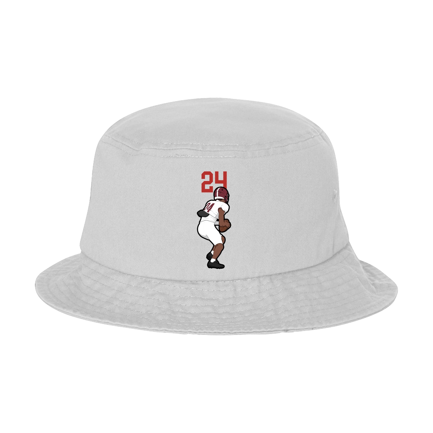 Bucket Cap — Number Top in White