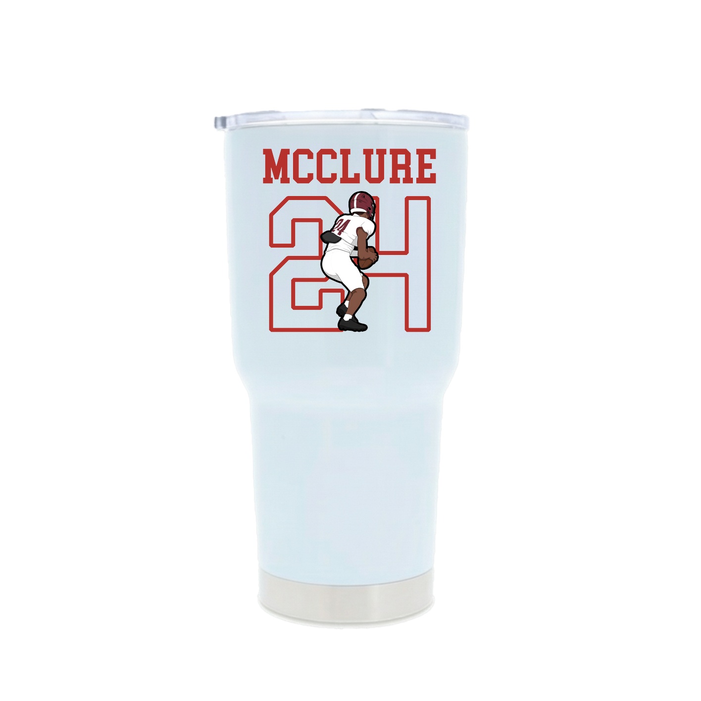 30oz Stainless Steel Tumbler — Shirsey in White