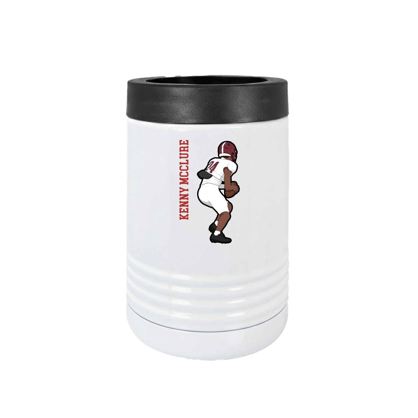 Beverage Holder — Name Vertical in White