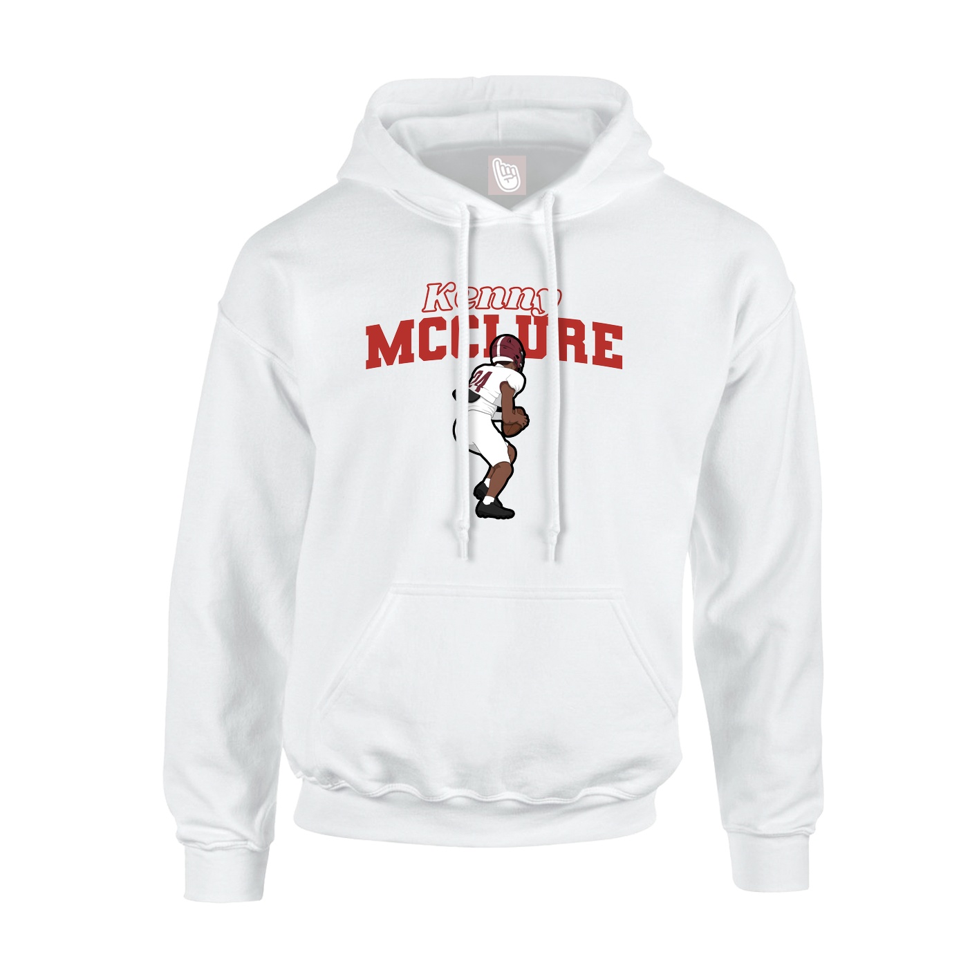 Hoodie — Name Arch in White