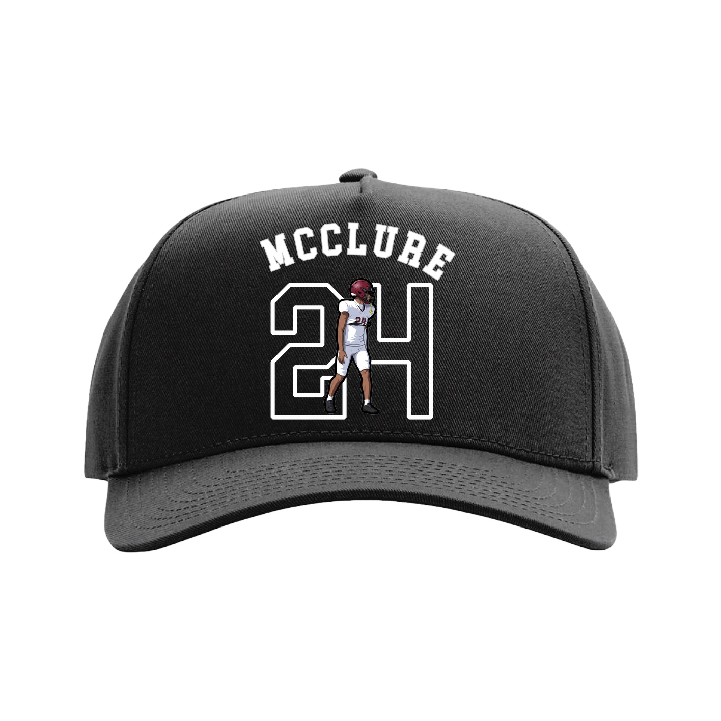 Full Fabric Five-Panel Champ Cap — Shirsey Arch in Black
