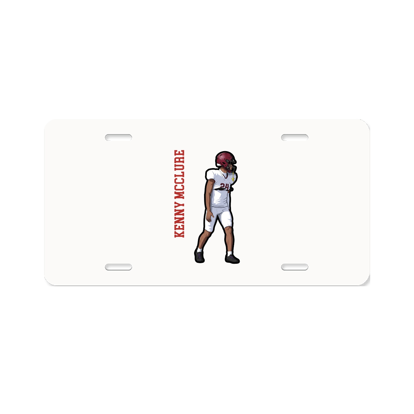 License Plate — Name Vertical in Classic