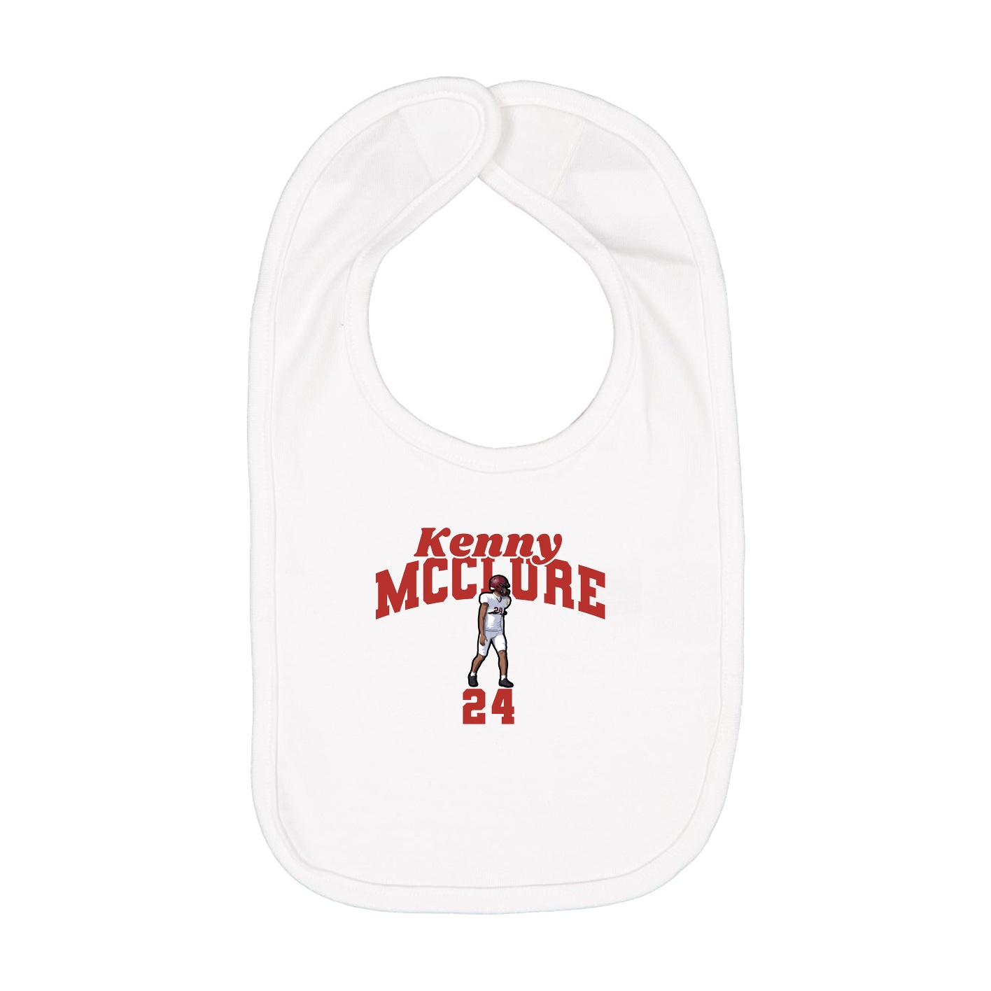 Infant Bib — Signature Arch in White