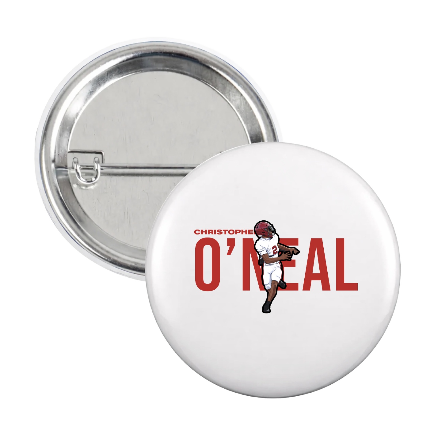 Game Day Button — Player Name in White