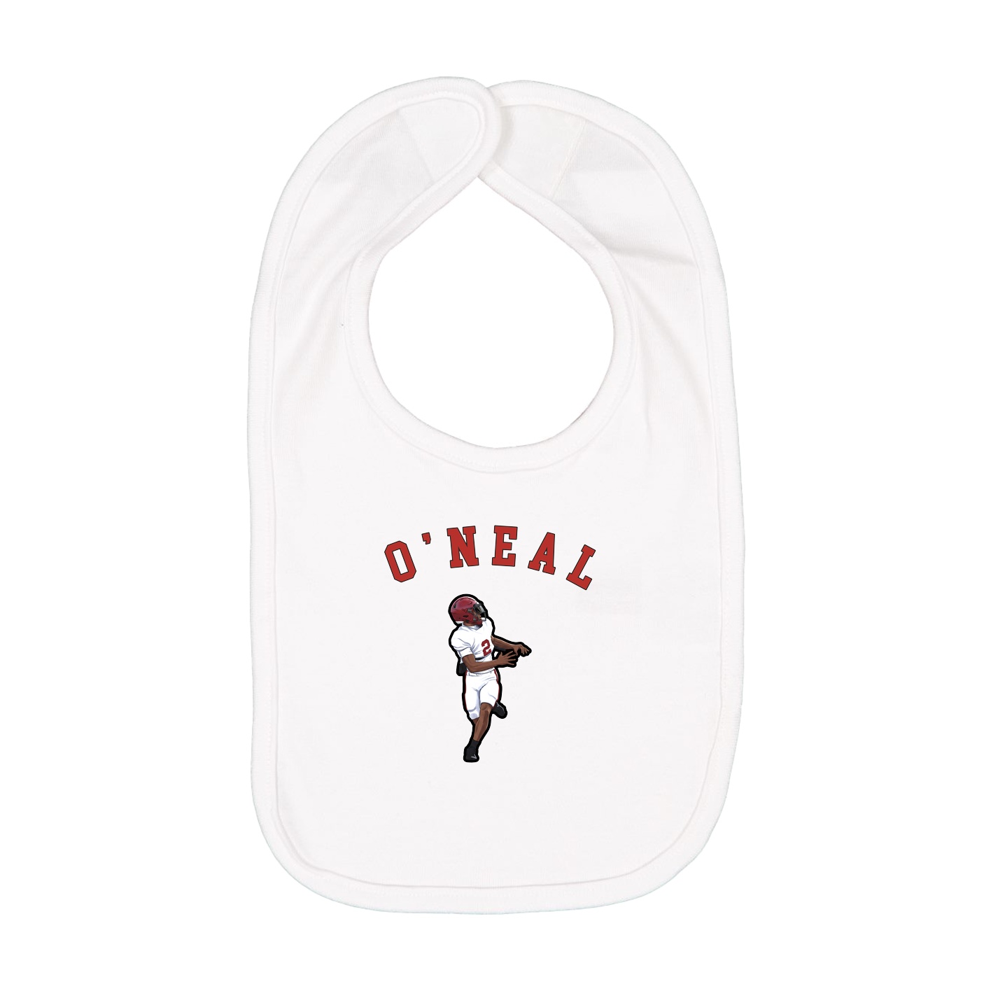 Infant Bib — Shirsey Arch in White