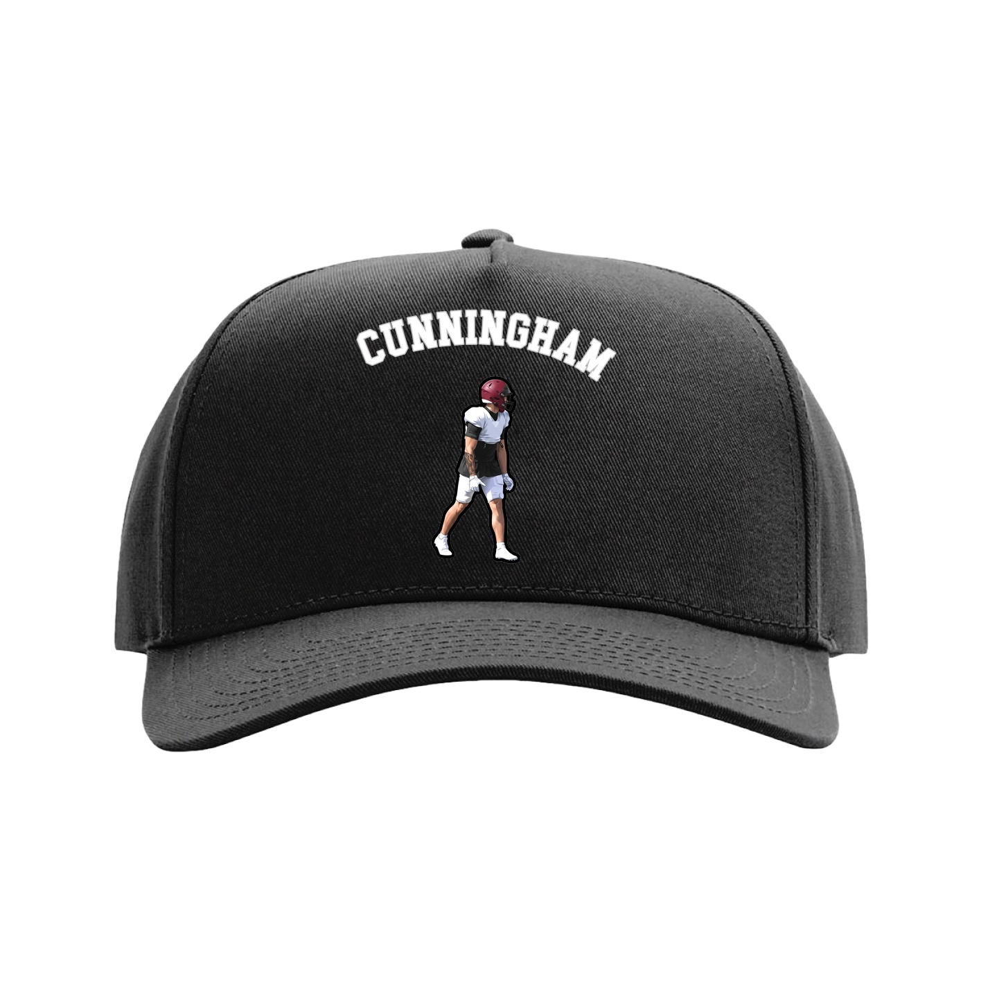 Full Fabric Five-Panel Champ Cap — Shirsey Arch in Black