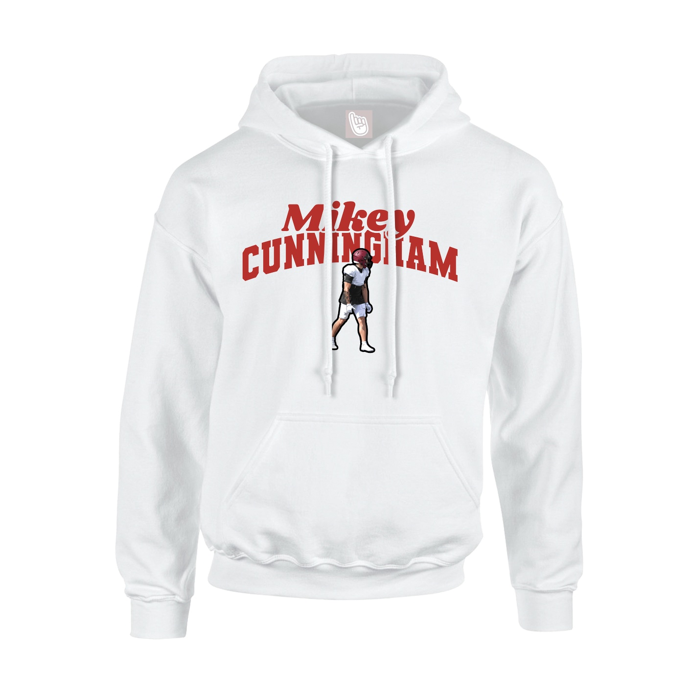 Youth Hoodie — Signature Arch in White