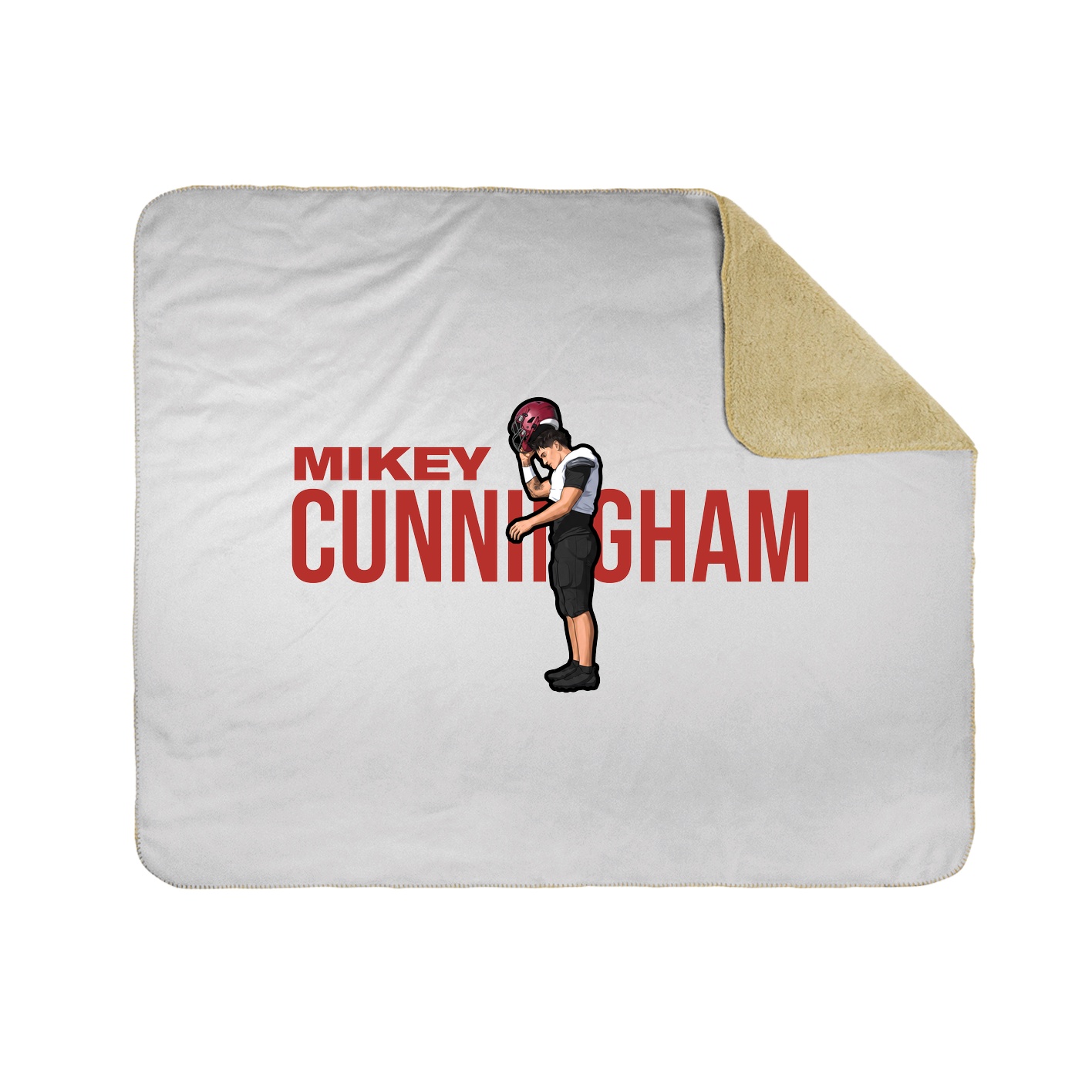 Throw Blanket — Player Name in White