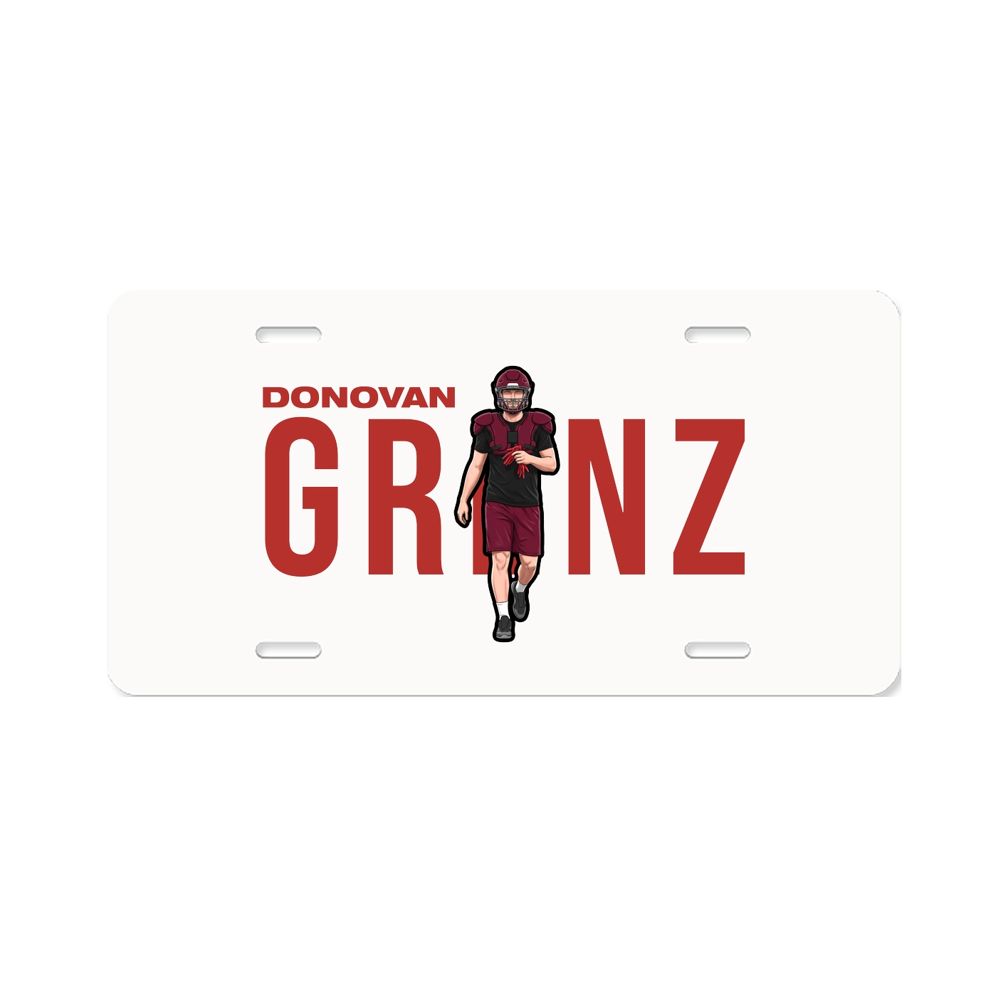 License Plate — Player Name in Classic