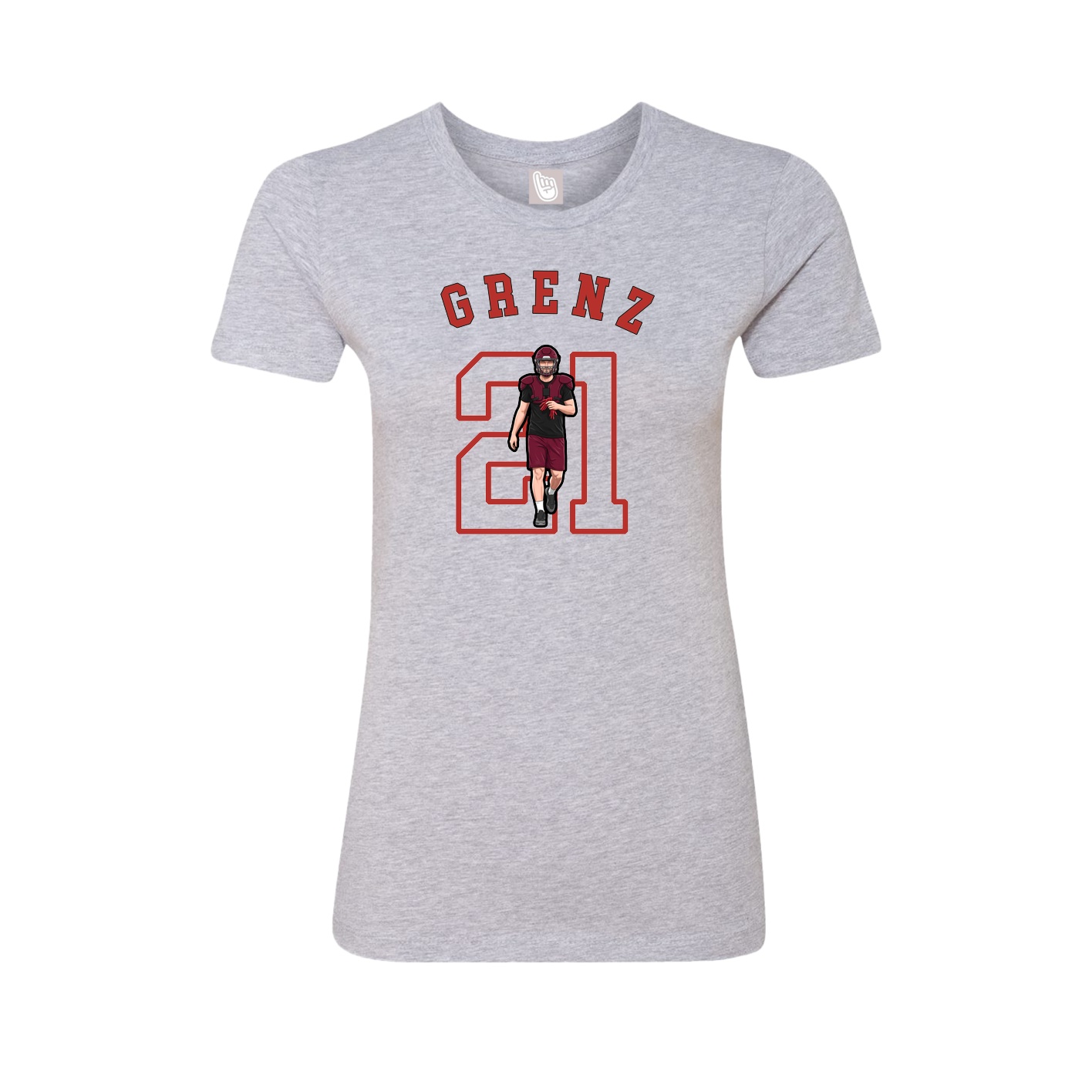 Fitted Women's Tee — Shirsey Arch in Grey