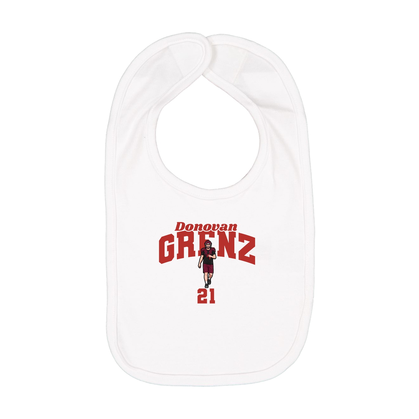 Infant Bib — Signature Arch in White