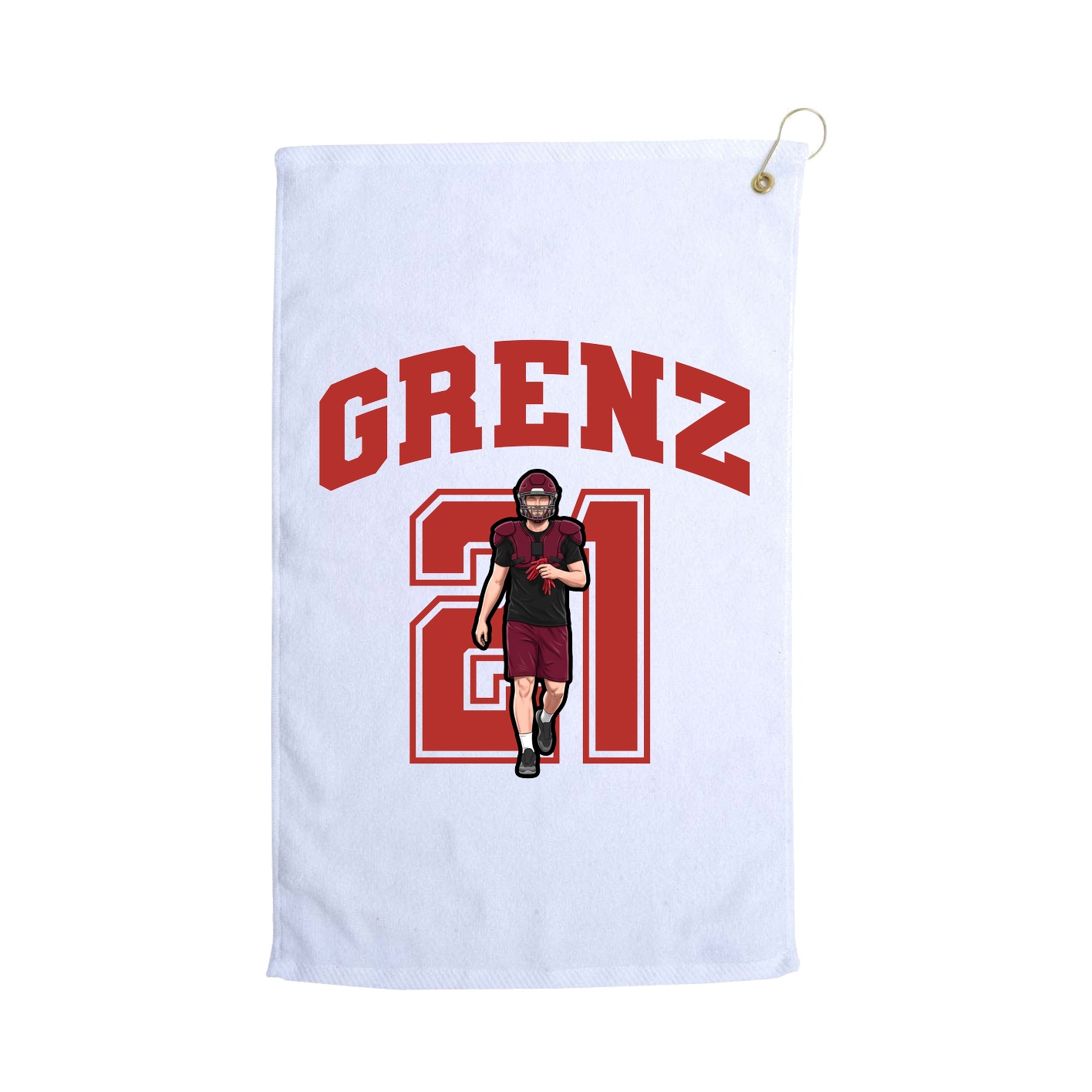 Golf Towel — Number in White