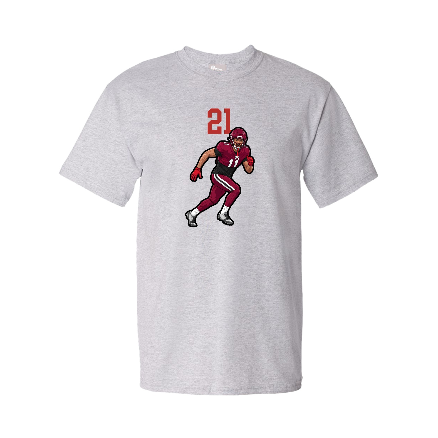 Tee — Number Top in Grey