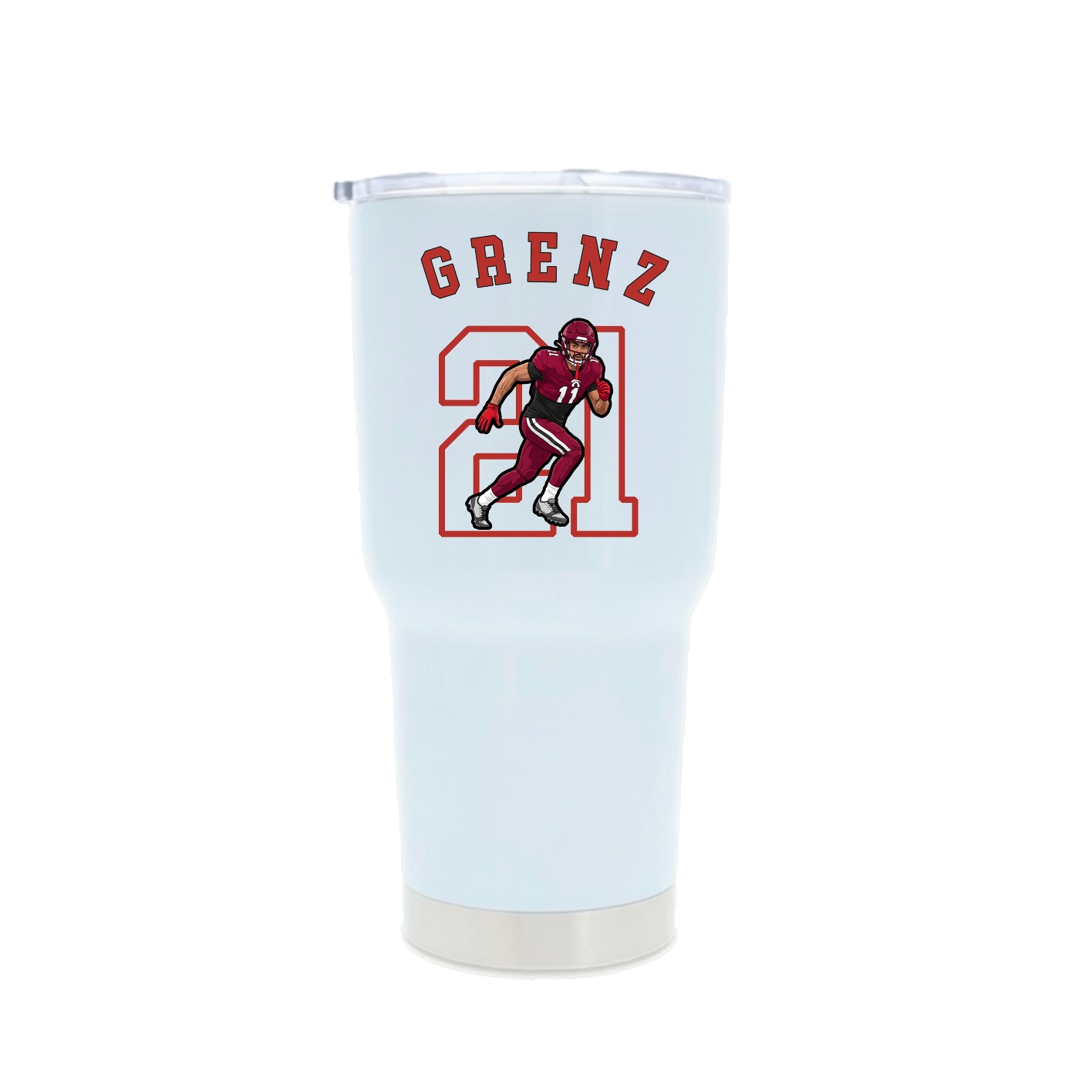 30oz Stainless Steel Tumbler — Shirsey Arch in White