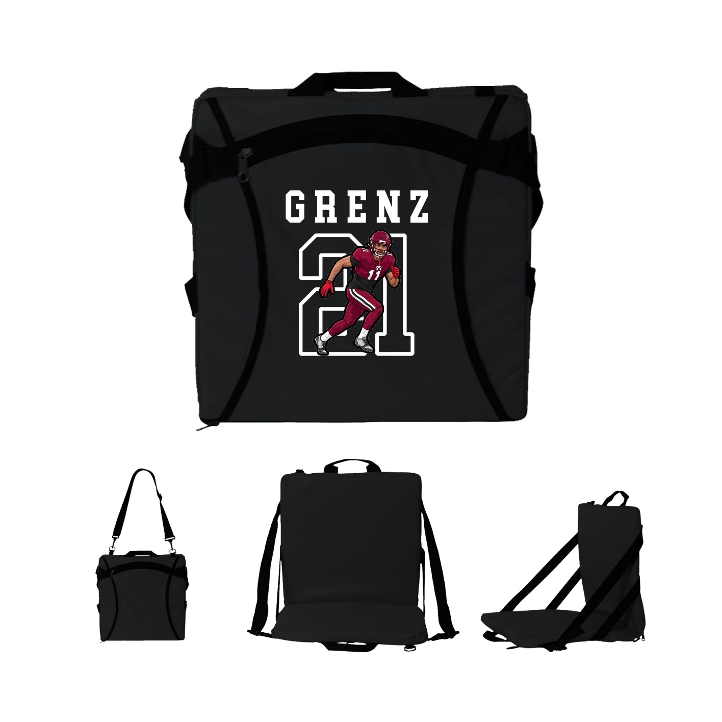 Folding Stadium Seat — Shirsey in Black