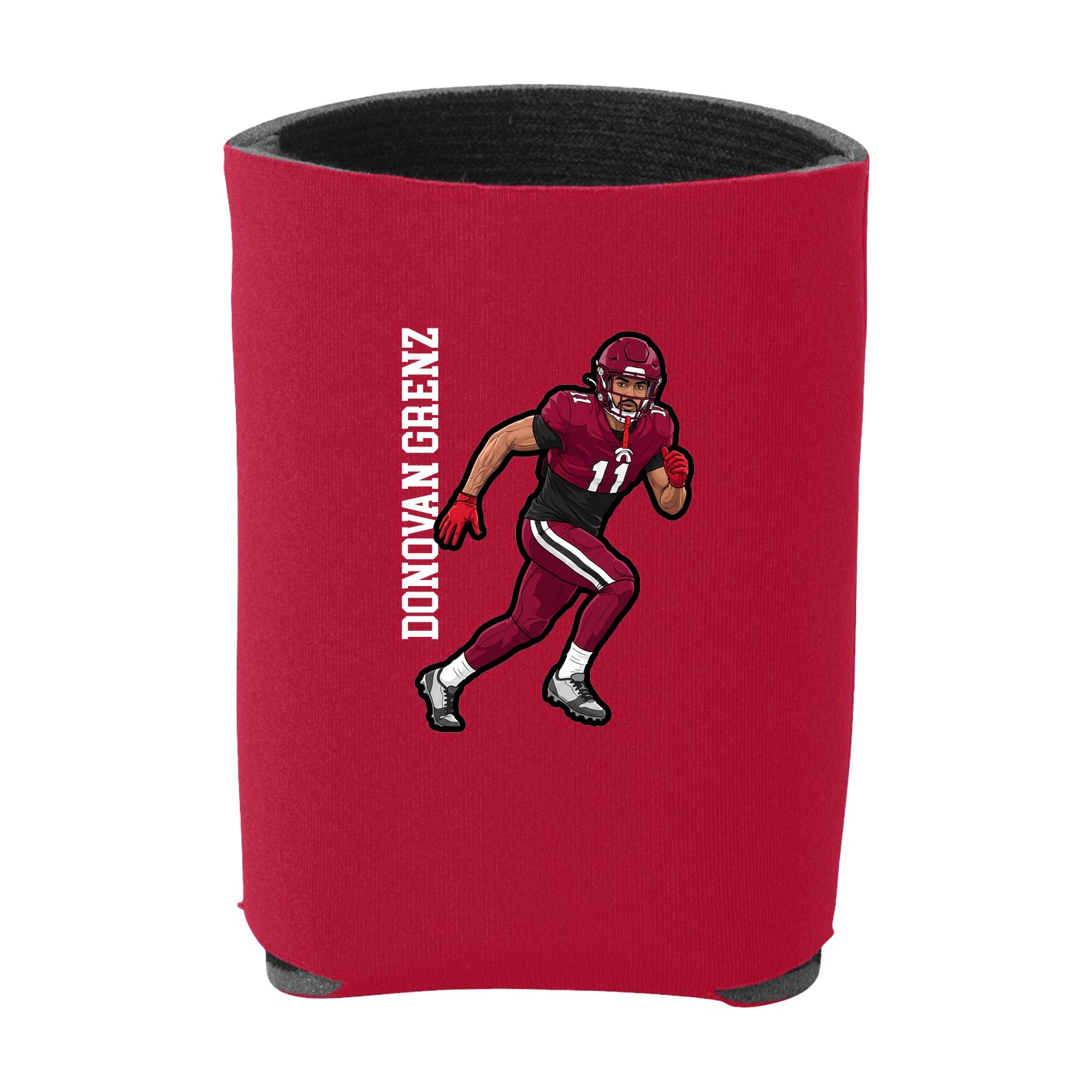 Can Holder — Name Vertical in Red