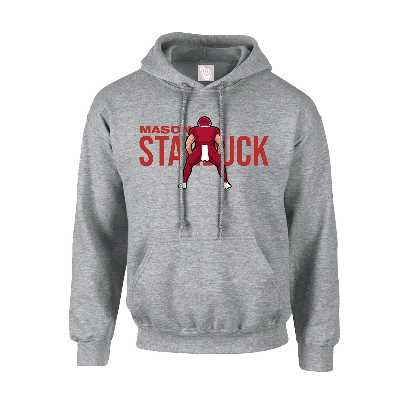 Hoodie — Player Name in Grey