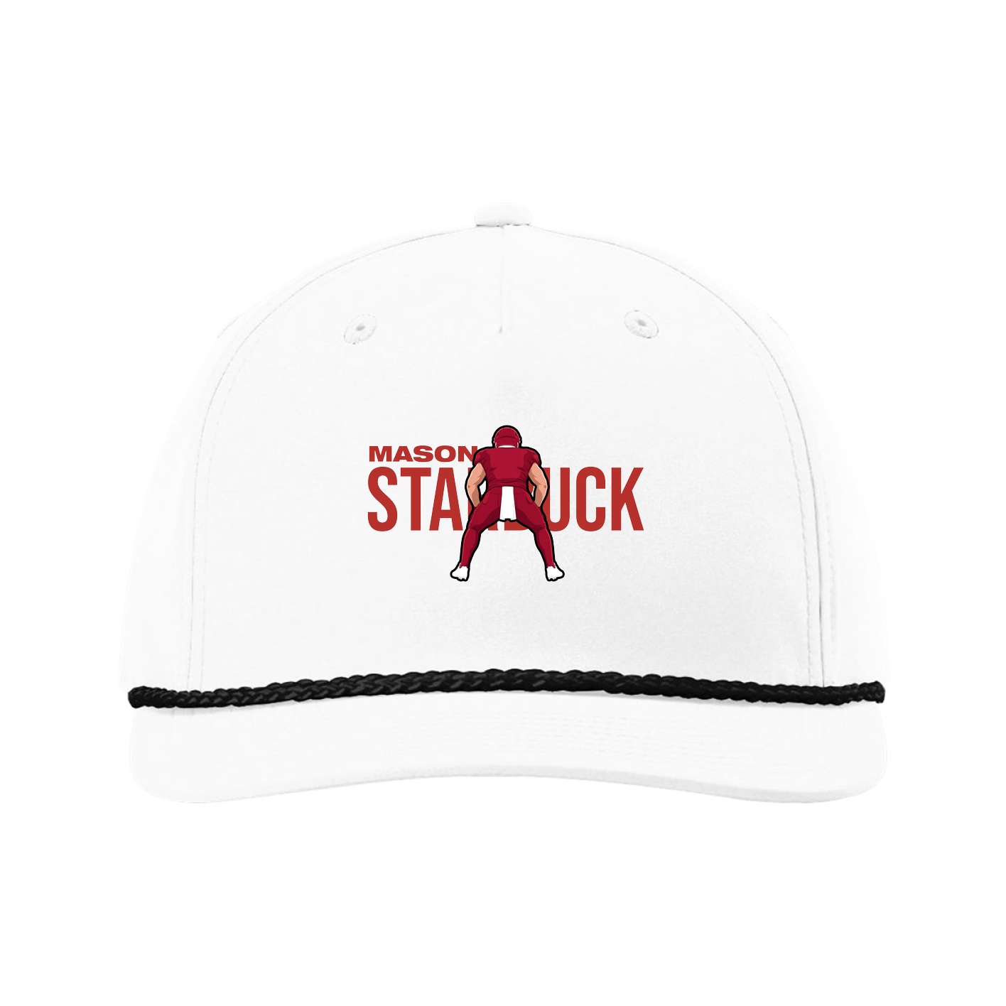Five-Panel Classic Rope Cap — Player Name in White