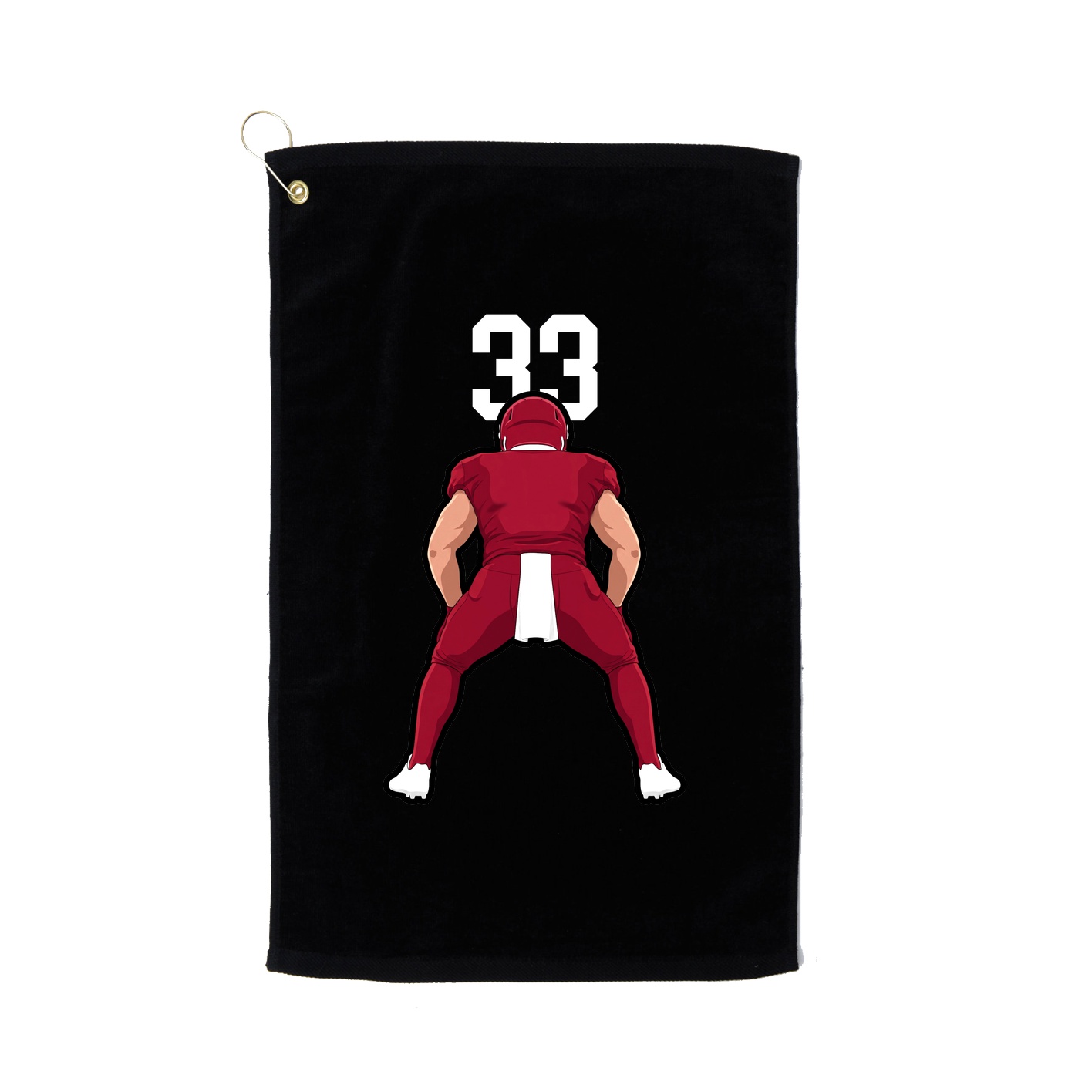 Golf Towel — Number Top in Black