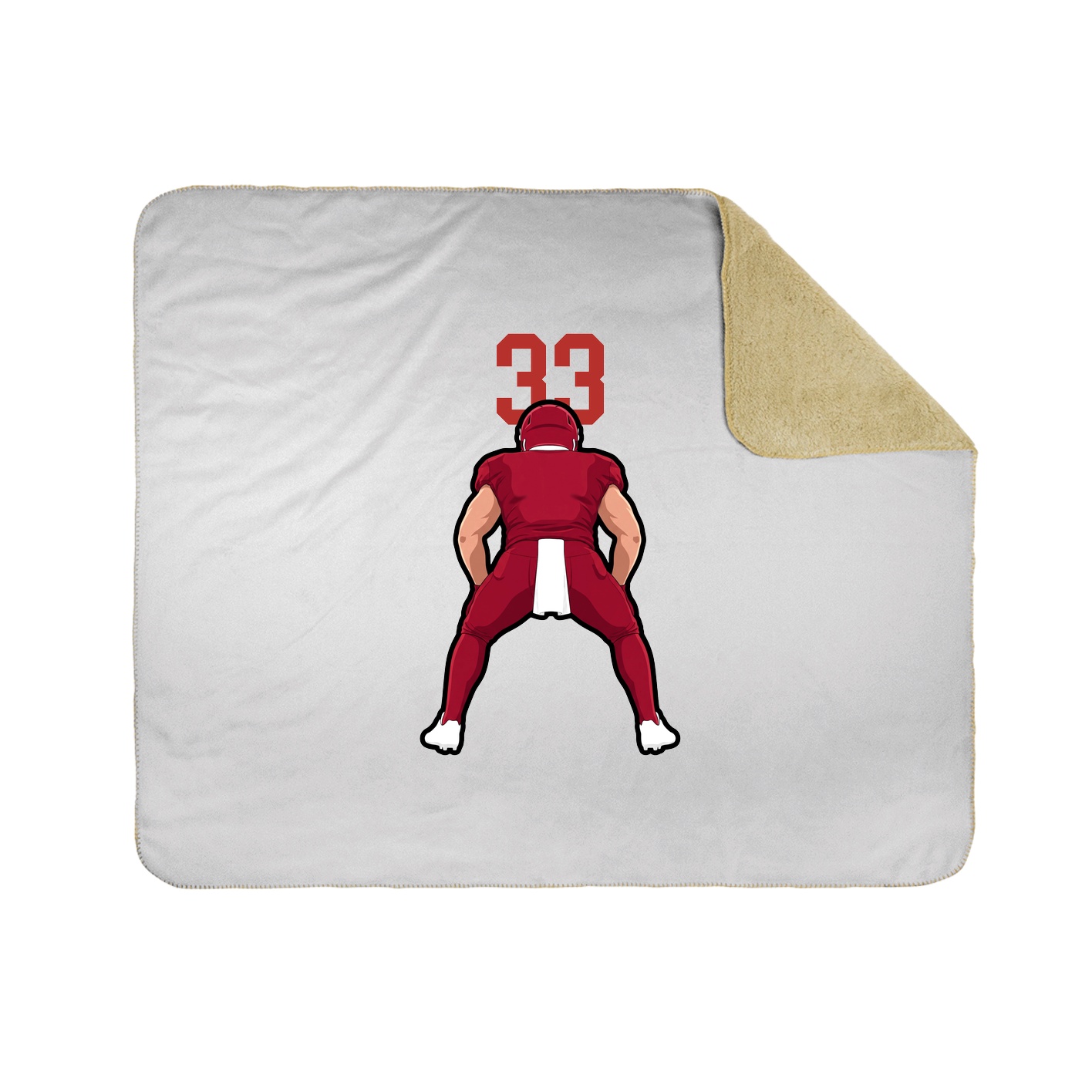 Throw Blanket — Number Top in White