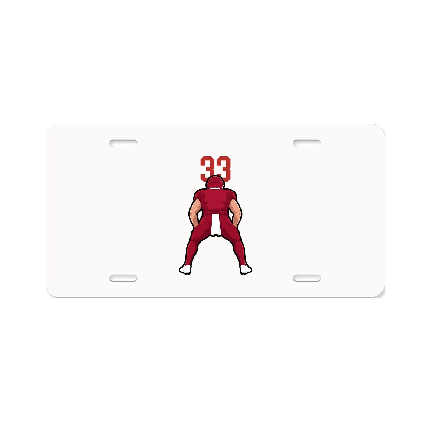 License Plate — Number Top in Classic