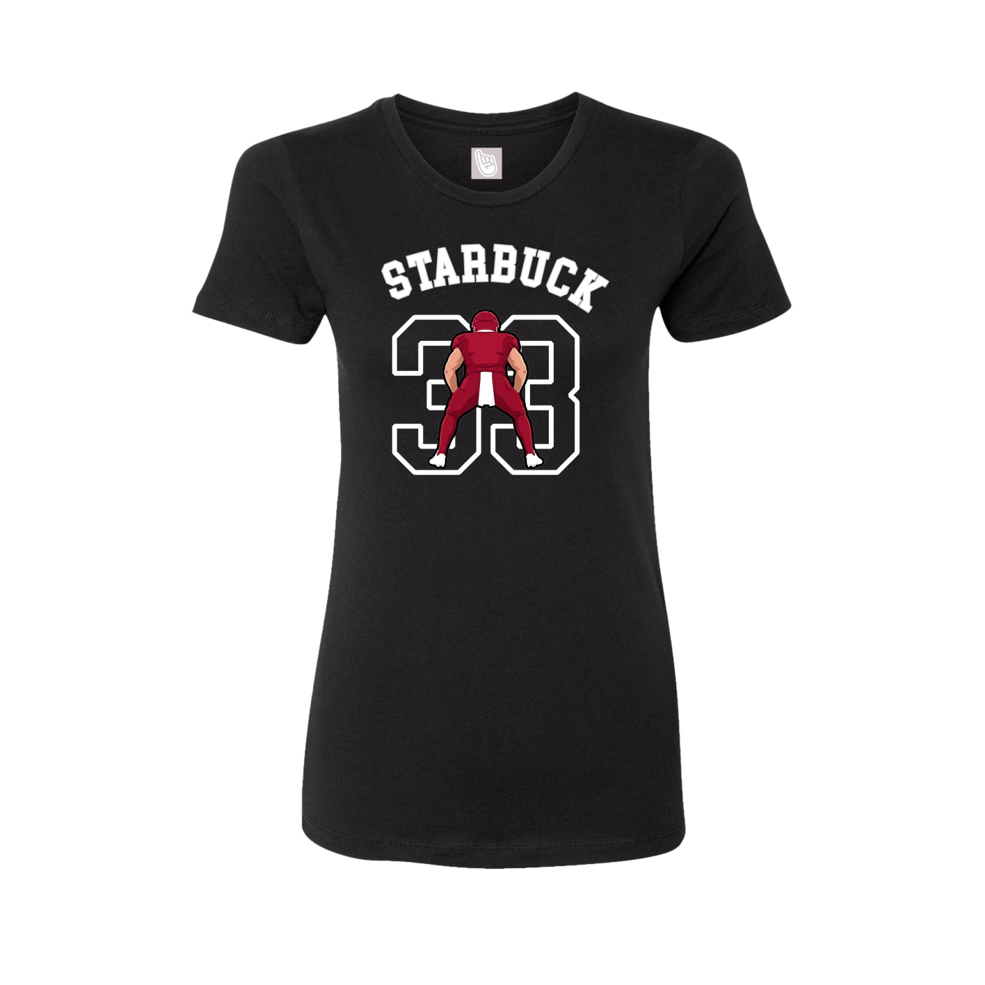 Fitted Women's Tee — Shirsey Arch in Black