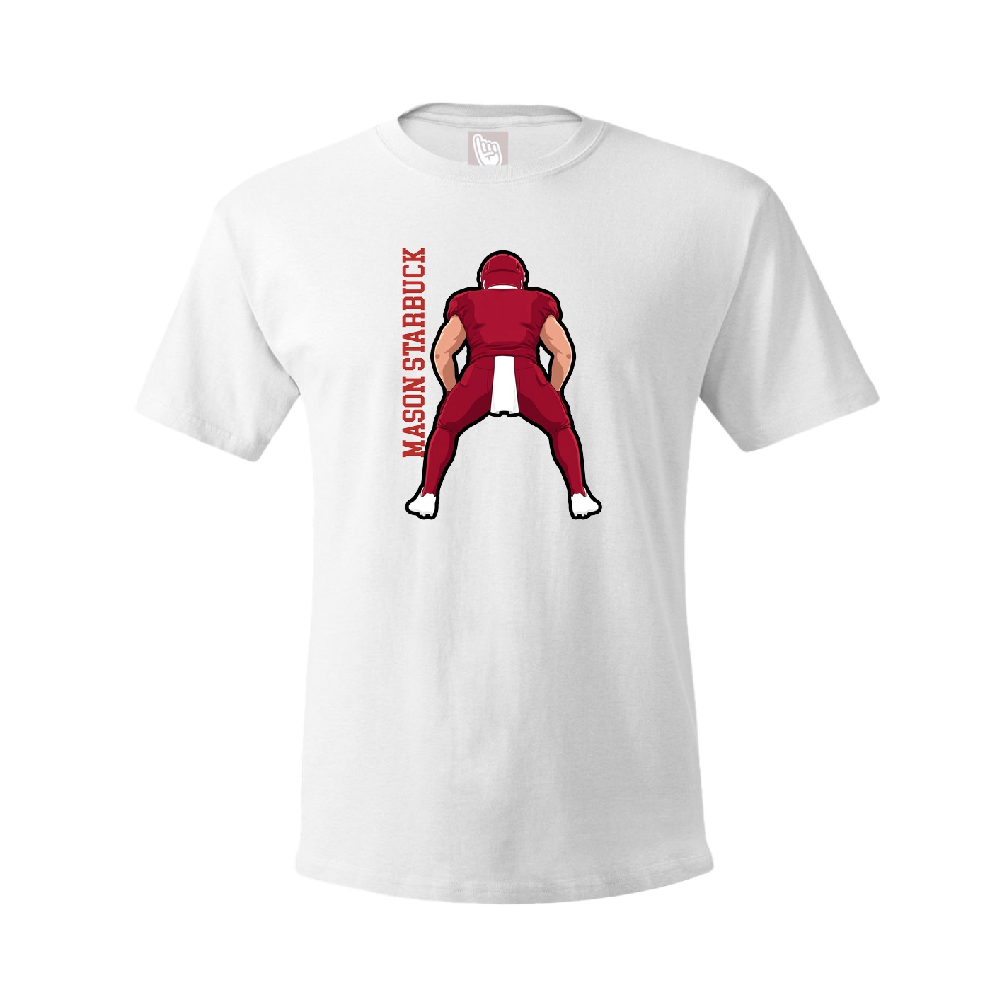 Youth Tee — Name Vertical in White