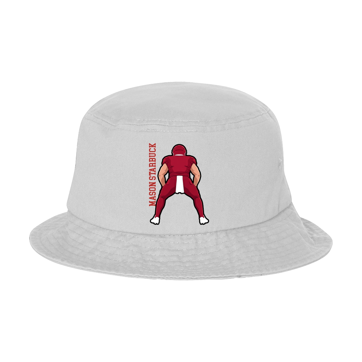 Bucket Cap — Name Vertical in White