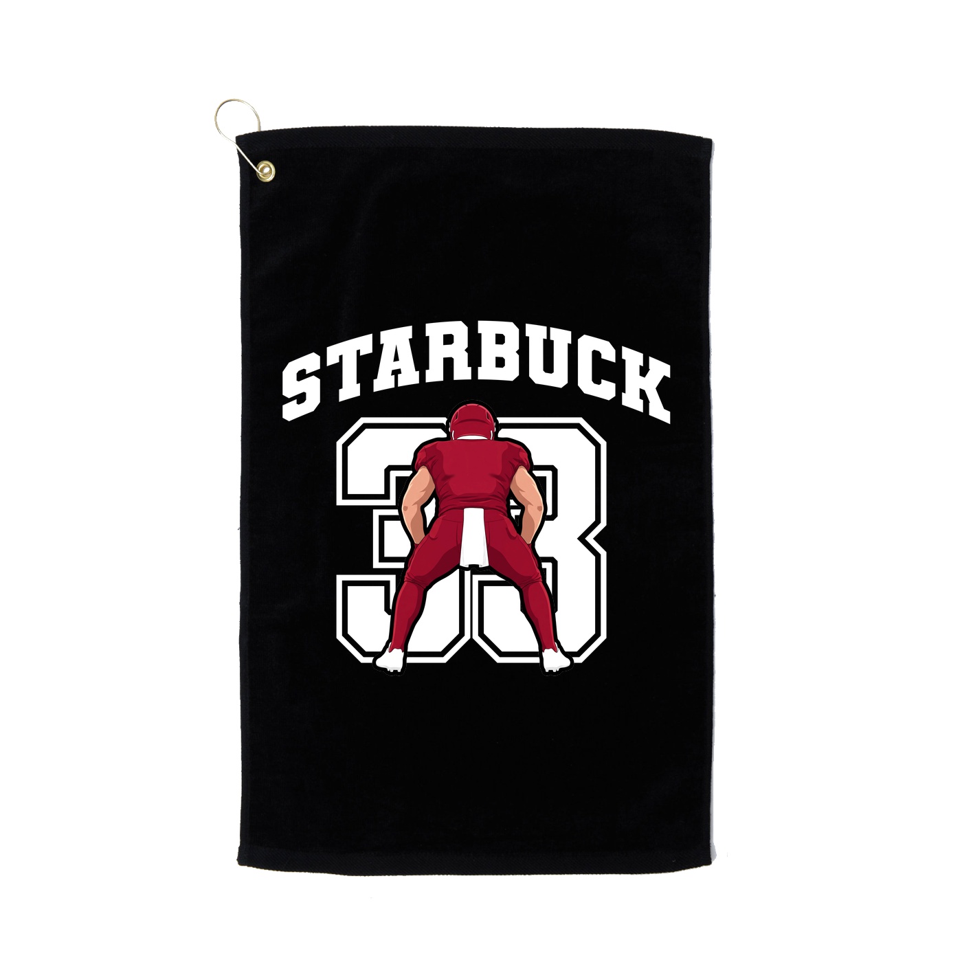 Golf Towel — Number in Black