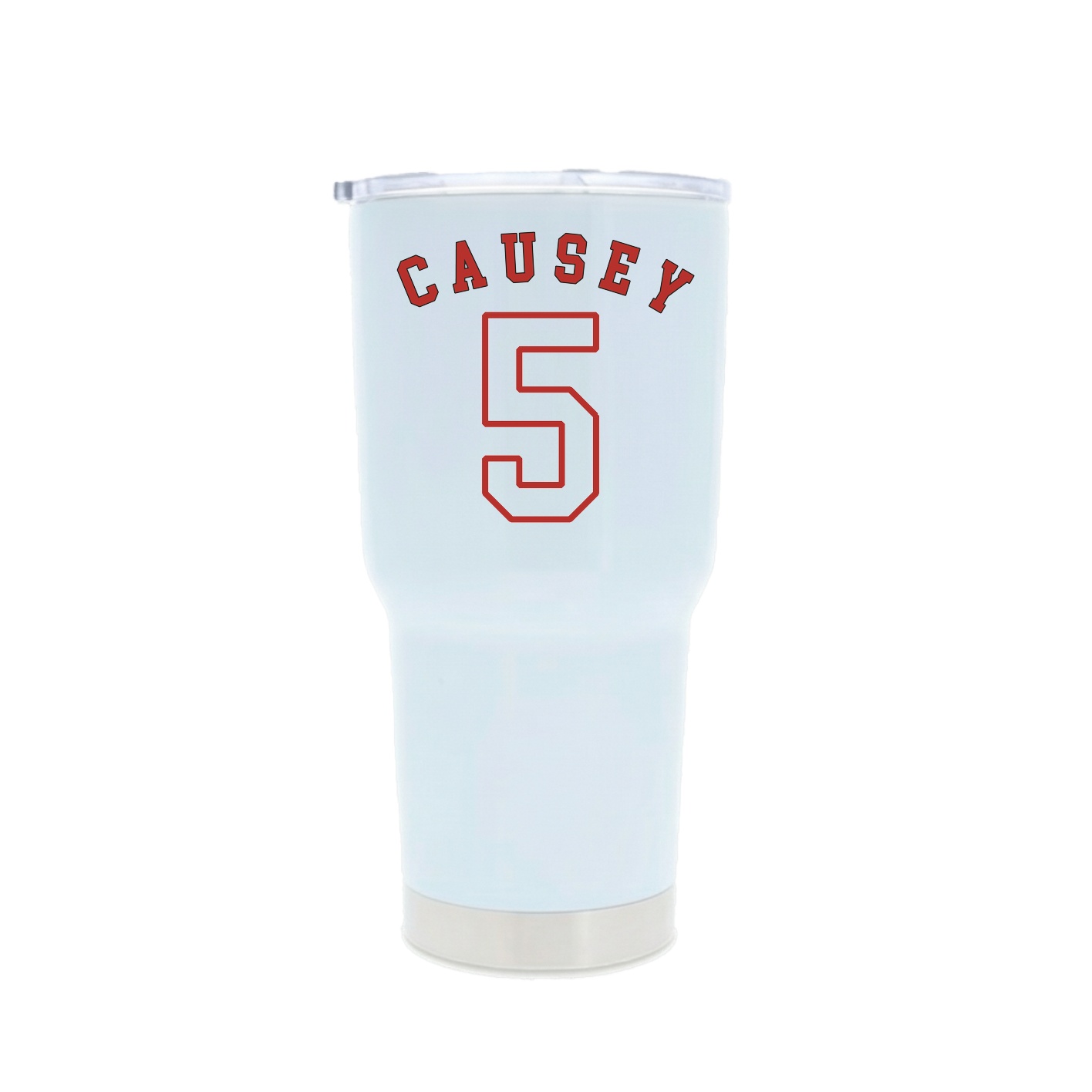 30oz Stainless Steel Tumbler — Shirsey Arch in White