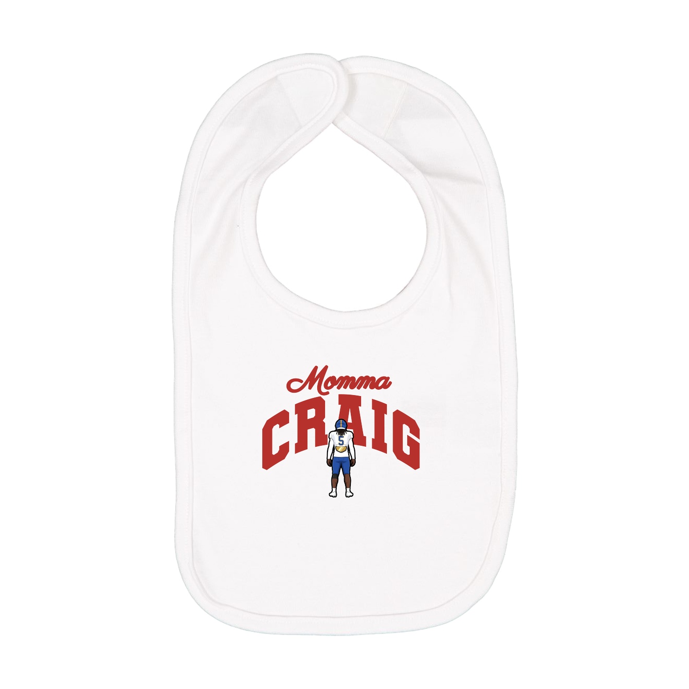 Infant Bib — Mothers Day Arch in White