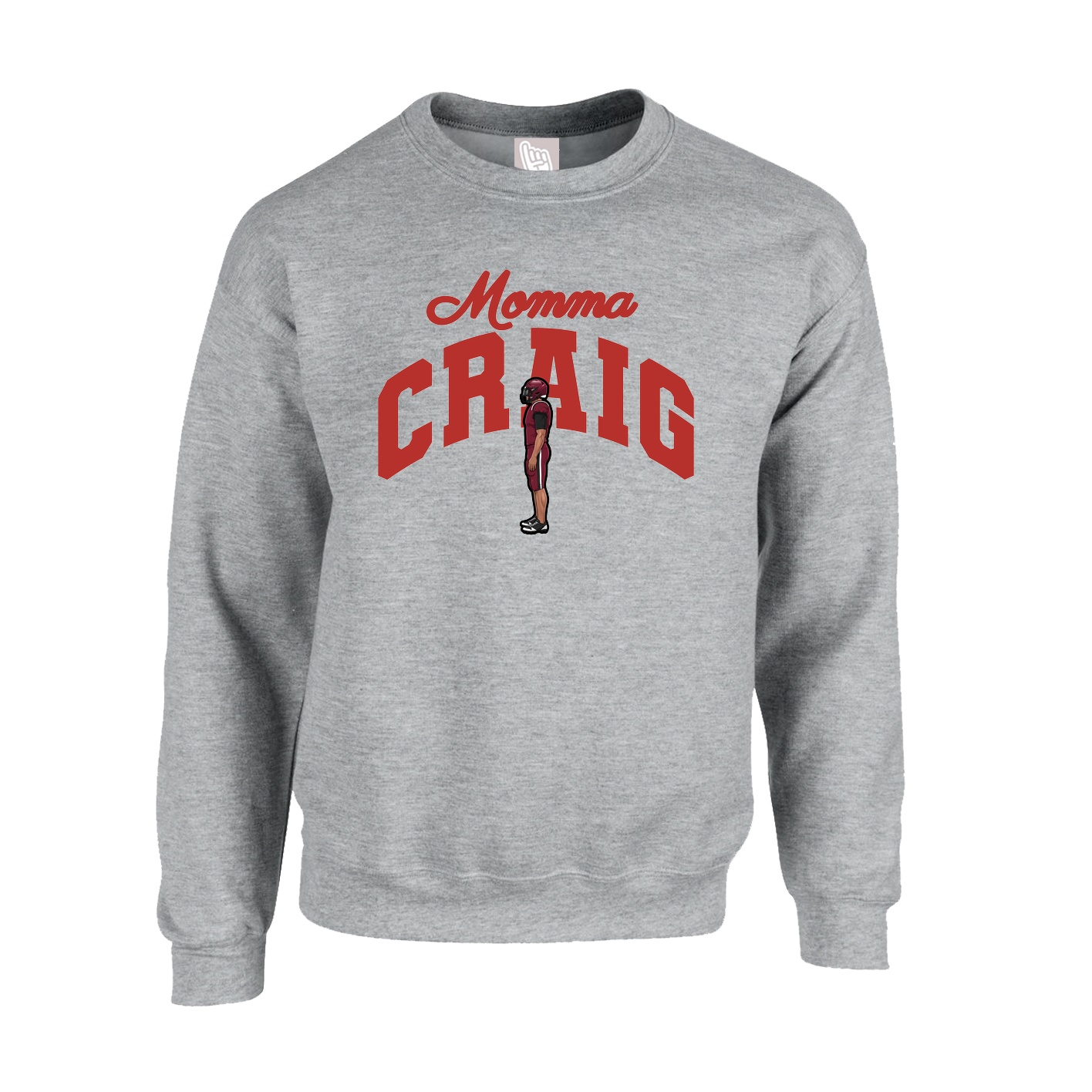 Fleece Crew — Mothers Day Arch in Grey
