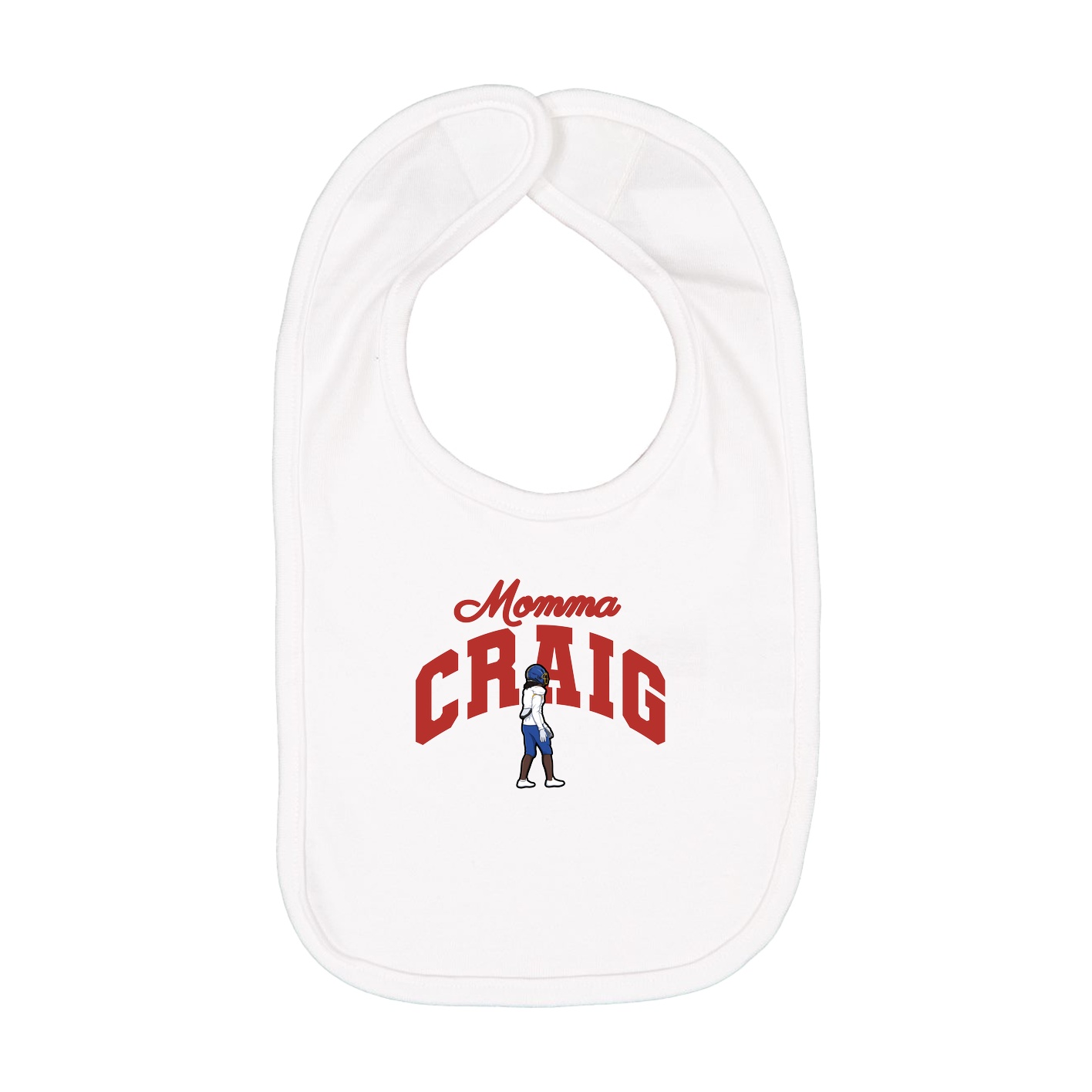 Infant Bib — Mothers Day Arch in White