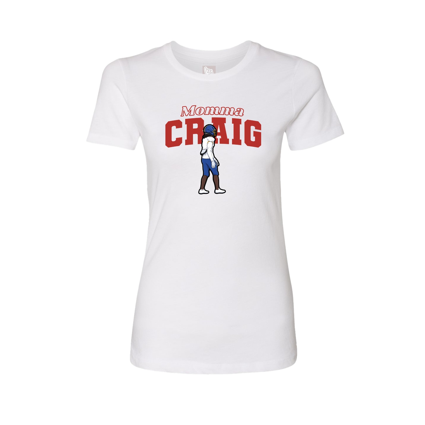 Womens Tee — Mothers Day Block in White