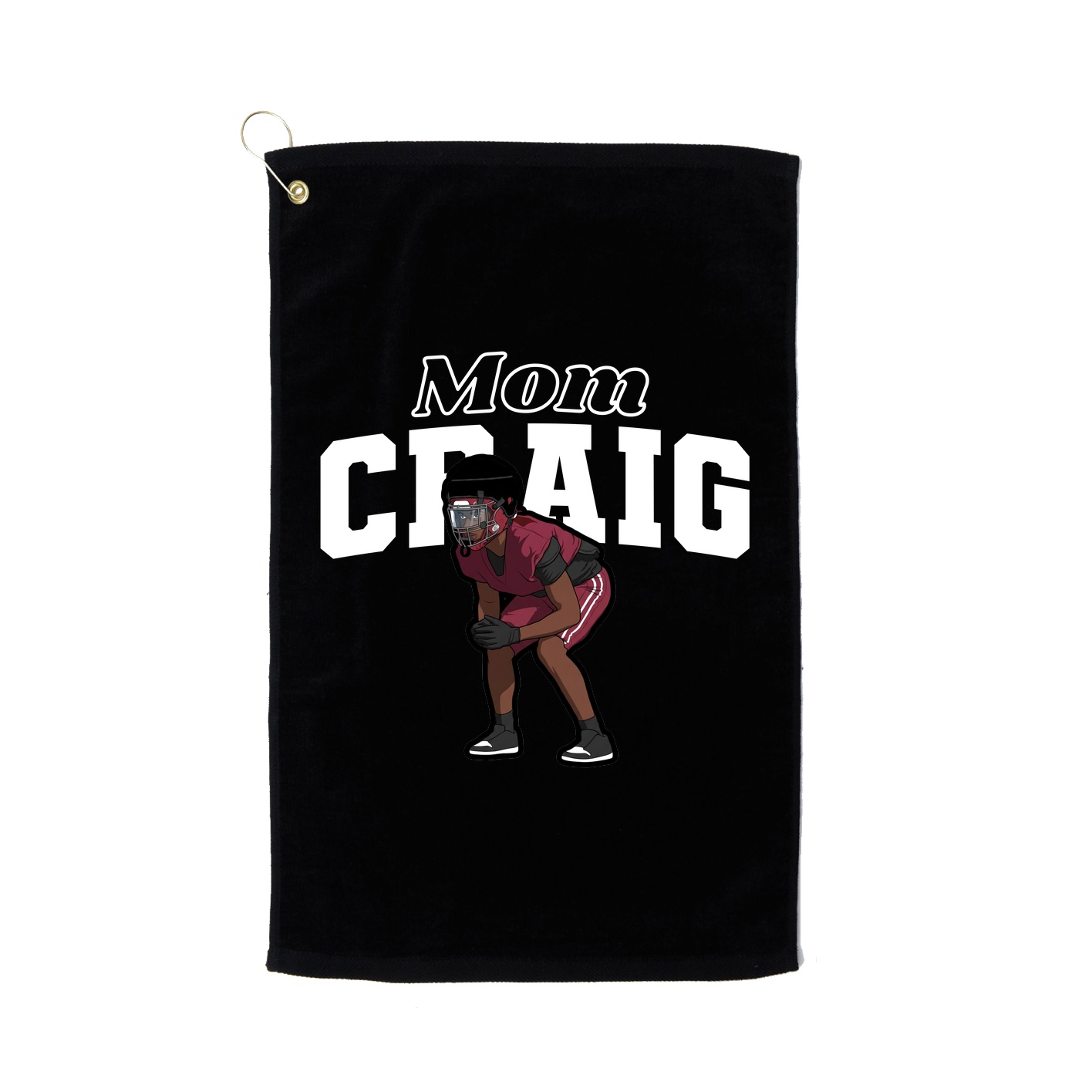 Golf Towel — Mothers Day Block in Black