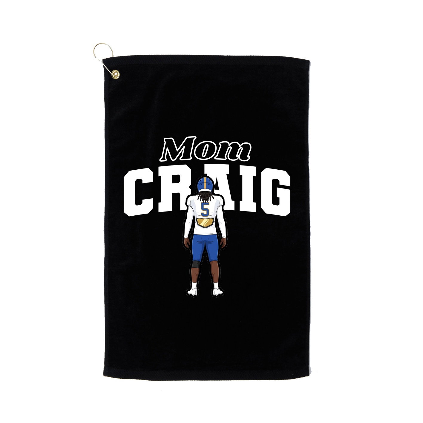 Golf Towel — Mothers Day Block in Black