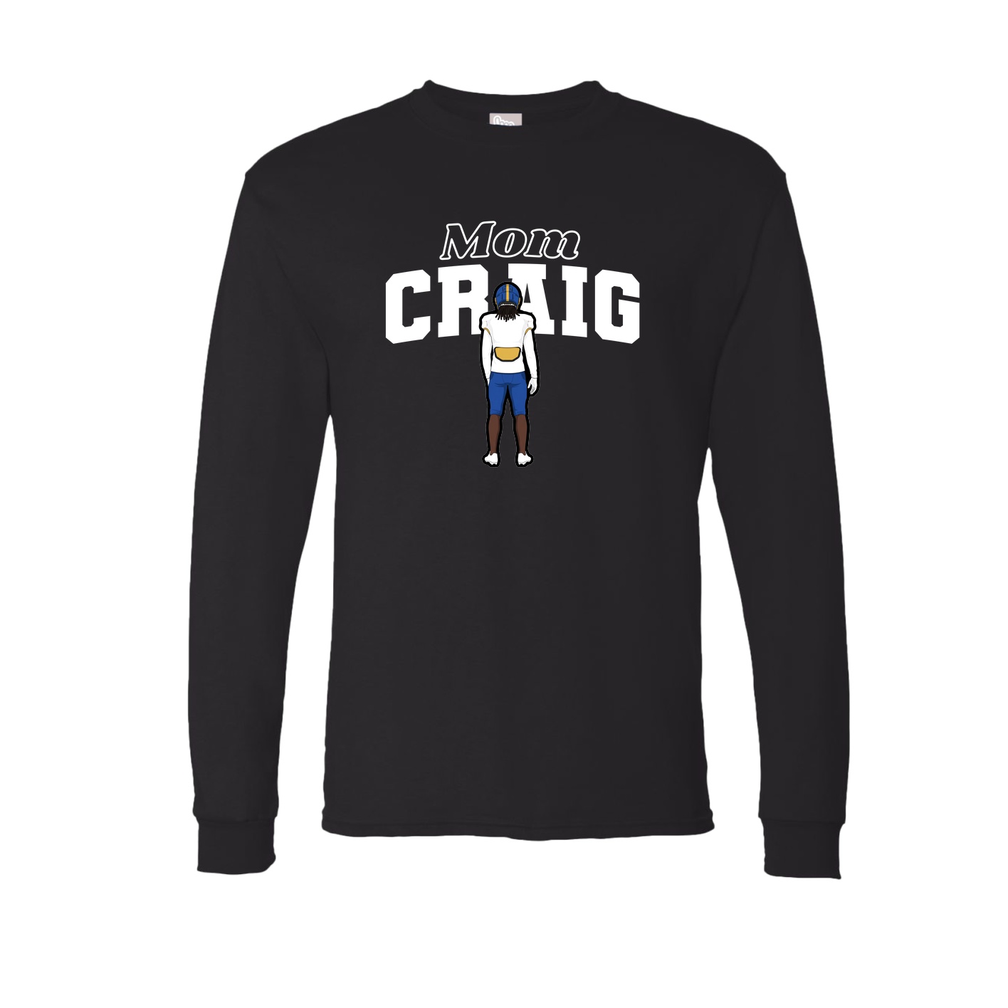 Long Sleeve Tee — Mothers Day Block in Black