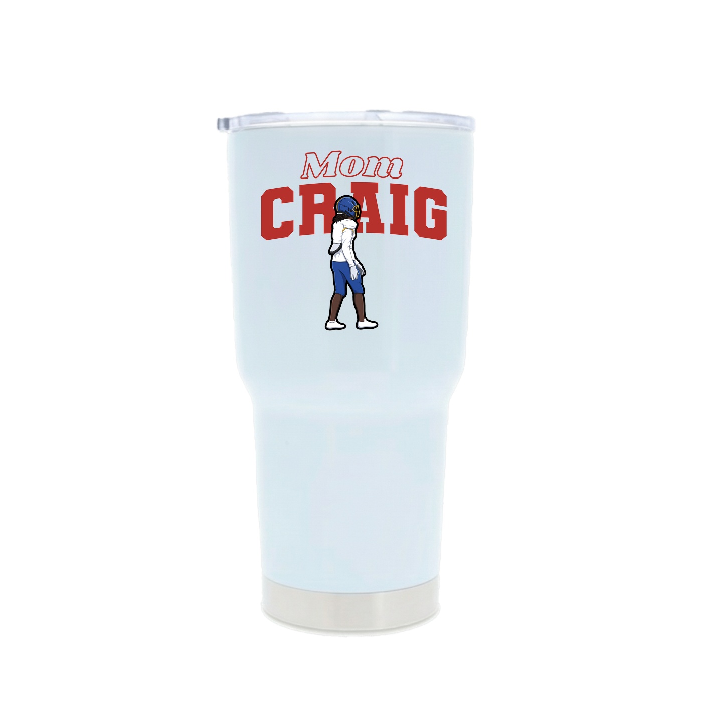 30oz Stainless Steel Tumbler — Mothers Day Block in White