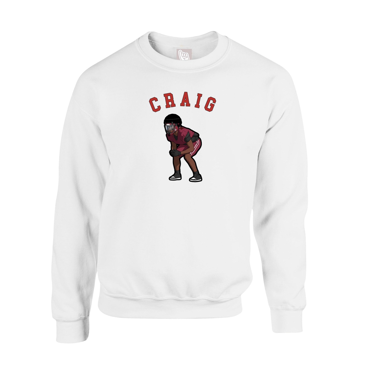 Fleece Crew — Shirsey Arch in White