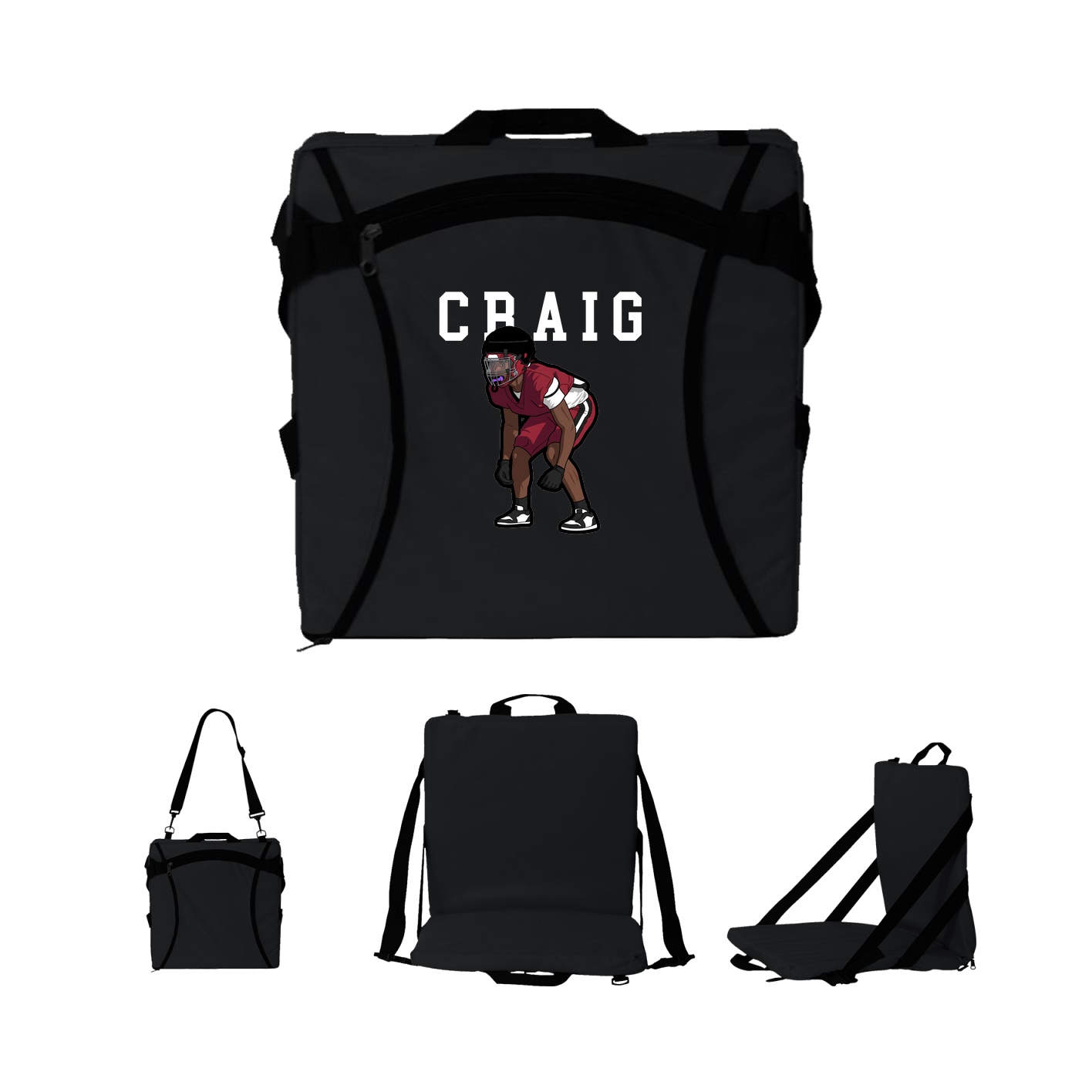 Folding Stadium Seat — Shirsey in Black