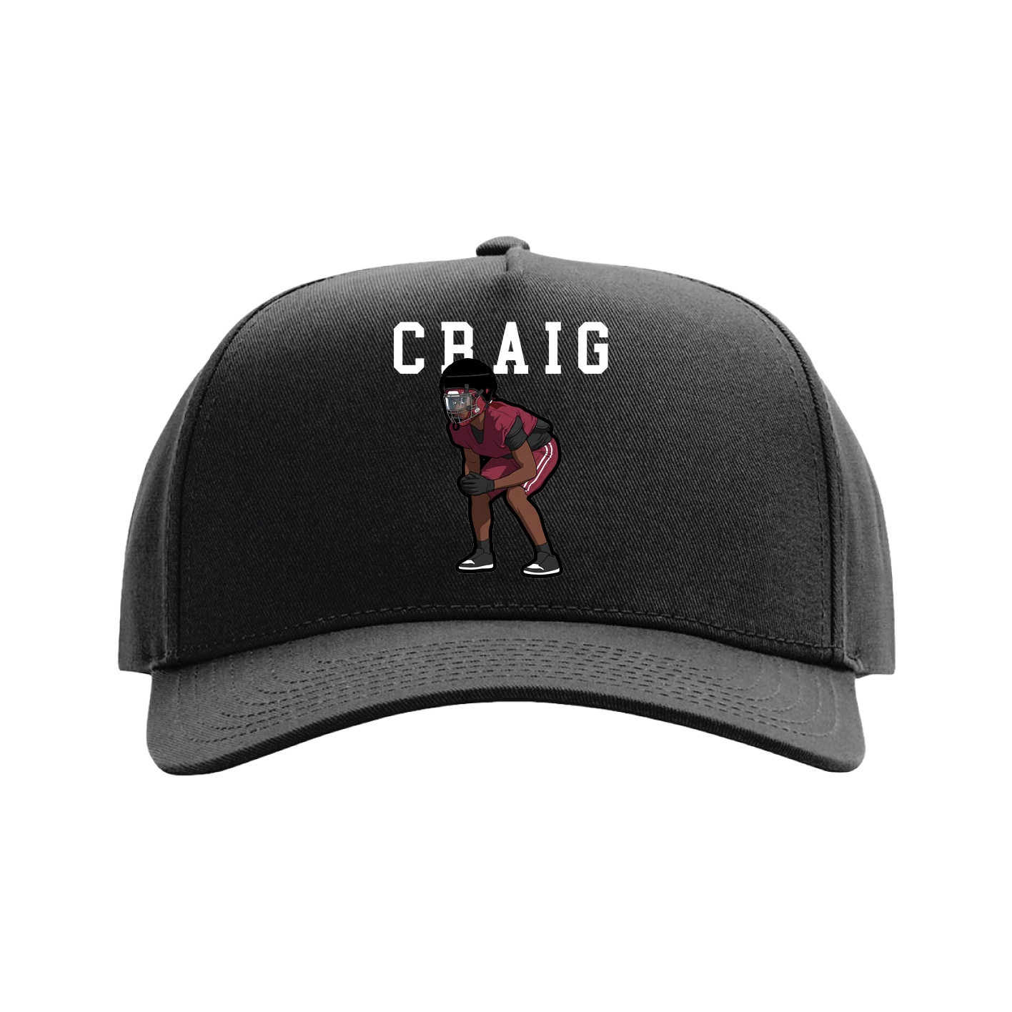 Full Fabric Five-Panel Champ Cap — Shirsey in Black