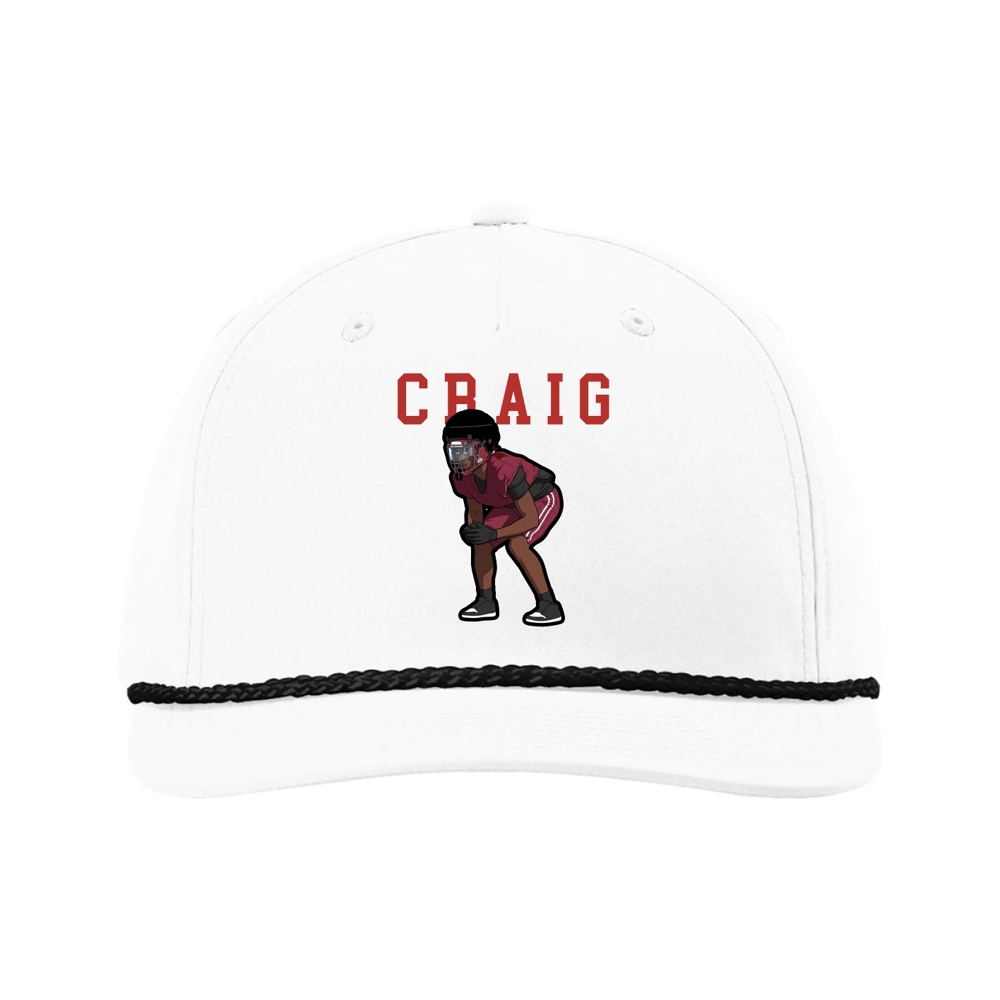 Five-Panel Classic Rope Cap — Shirsey in White