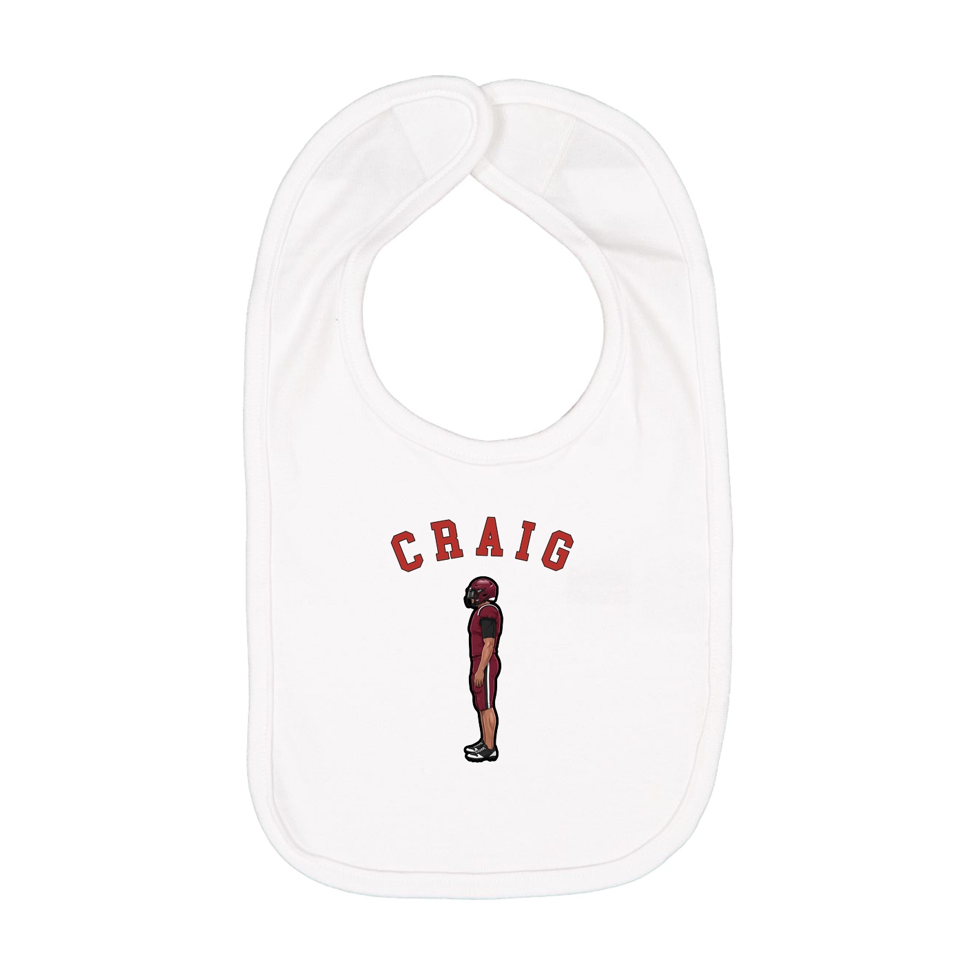 Infant Bib — Shirsey Arch in White