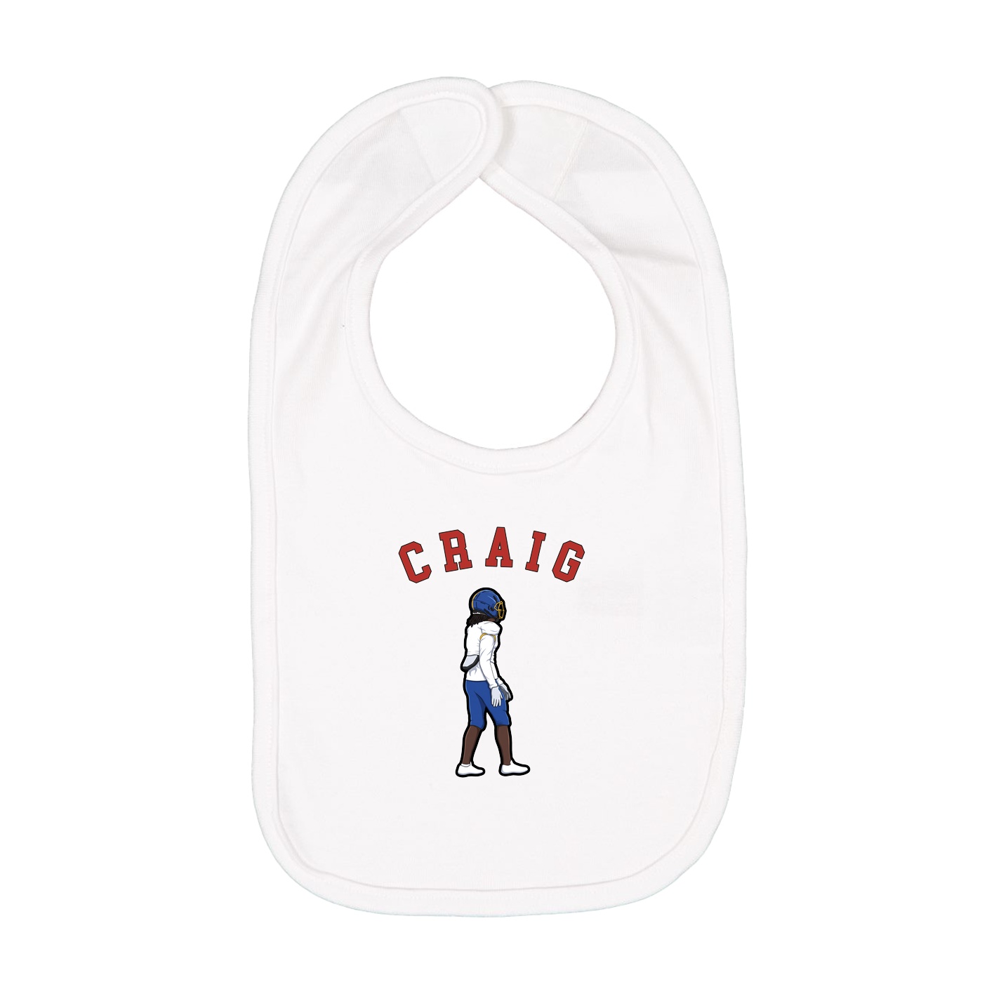 Infant Bib — Shirsey Arch in White