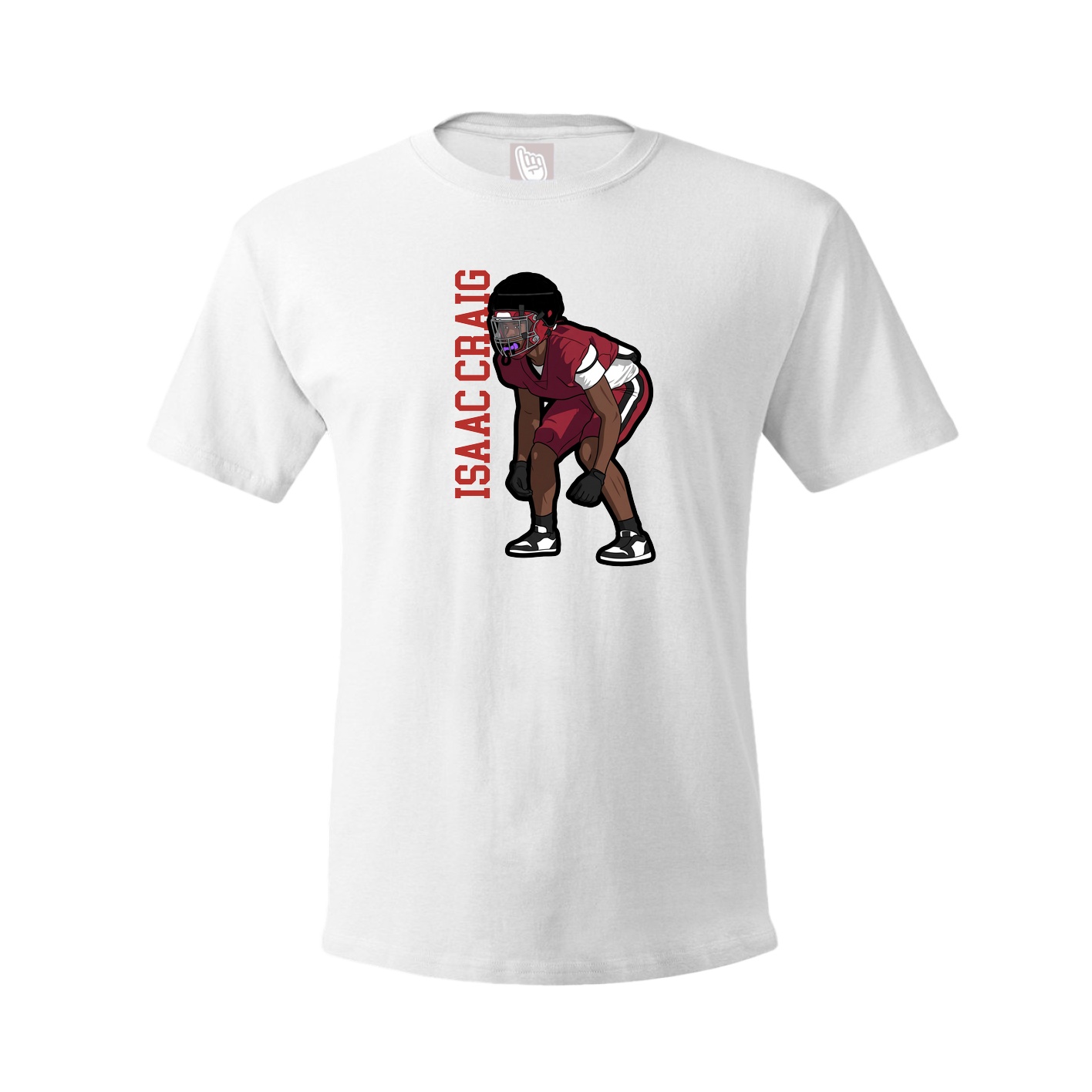 Tee — Name Vertical in White