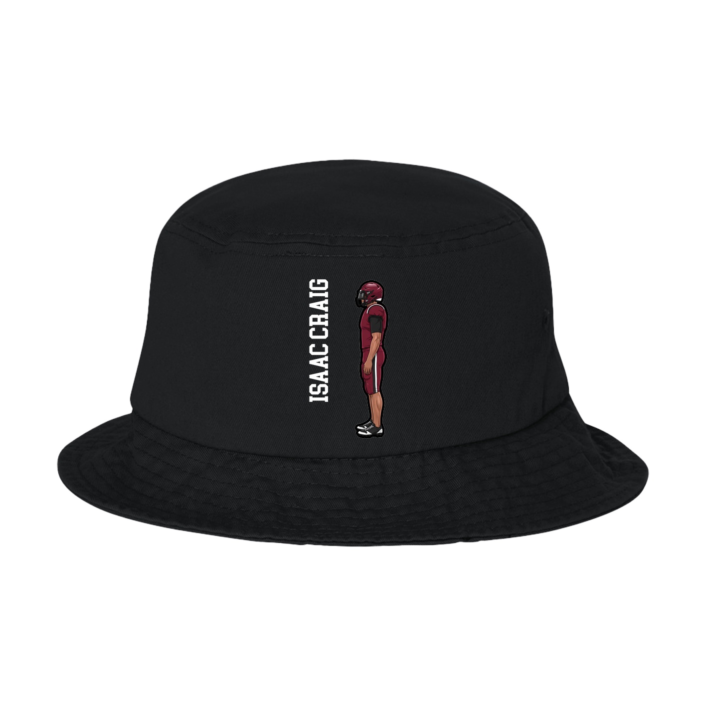 Bucket Cap — Name Vertical in Black