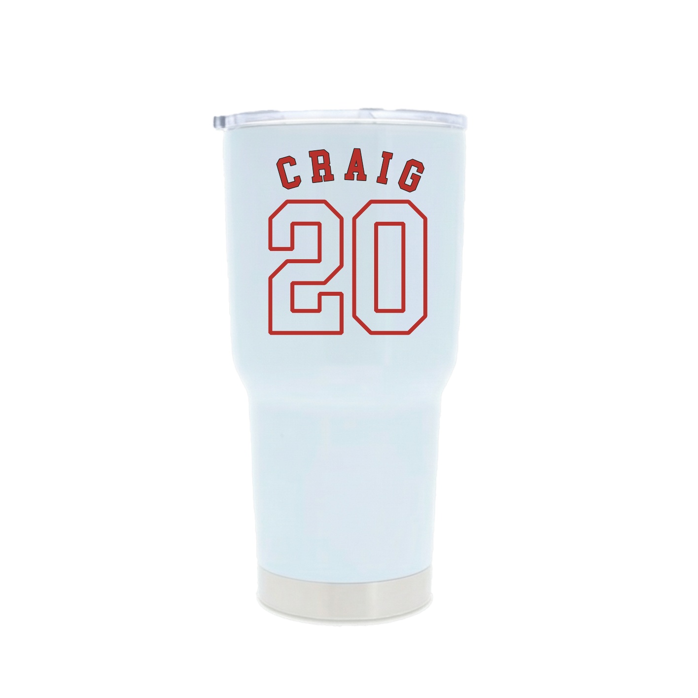 30oz Stainless Steel Tumbler — Shirsey Arch in White